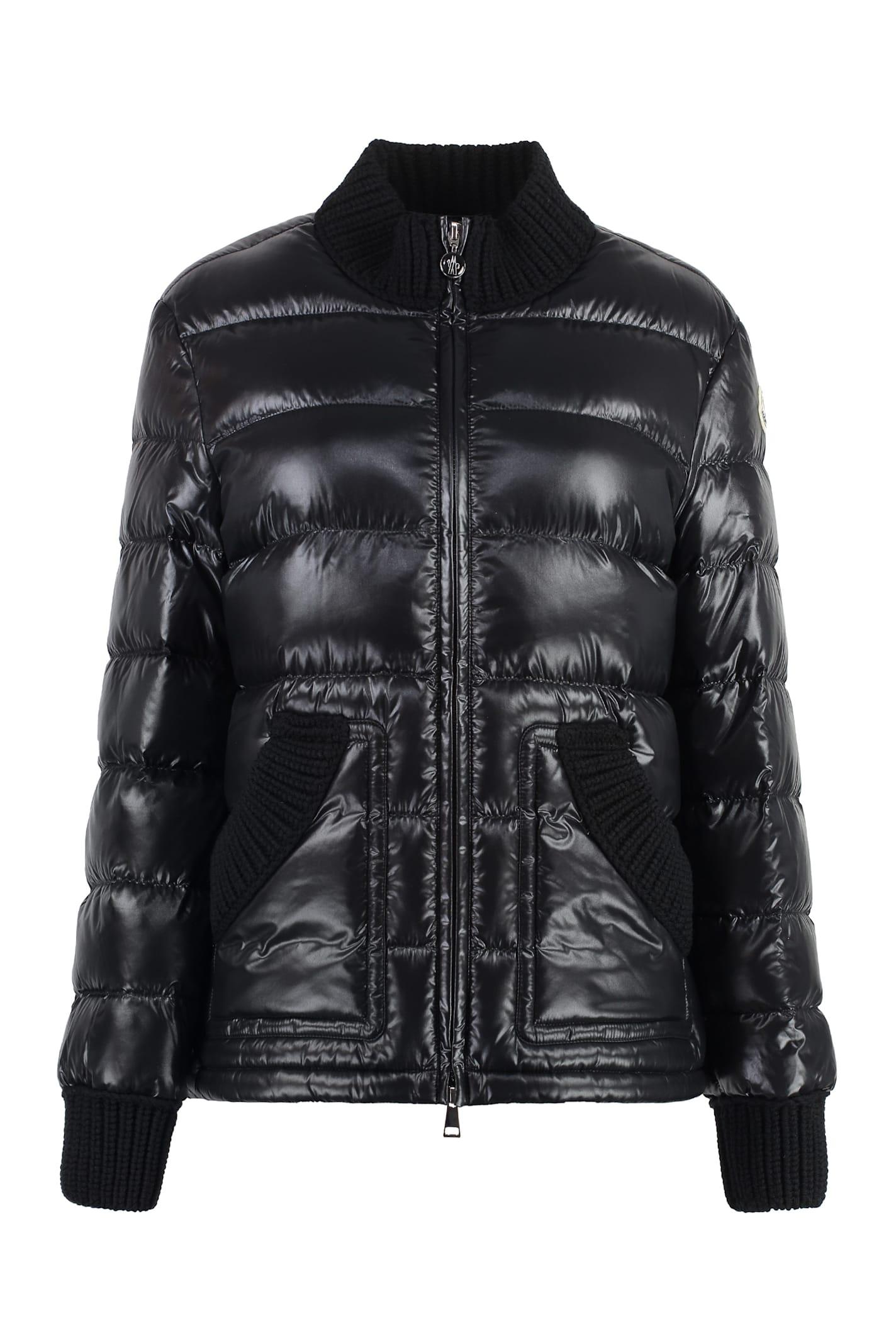 Moncler Padded Full Zip Down Jacket in Black Lyst