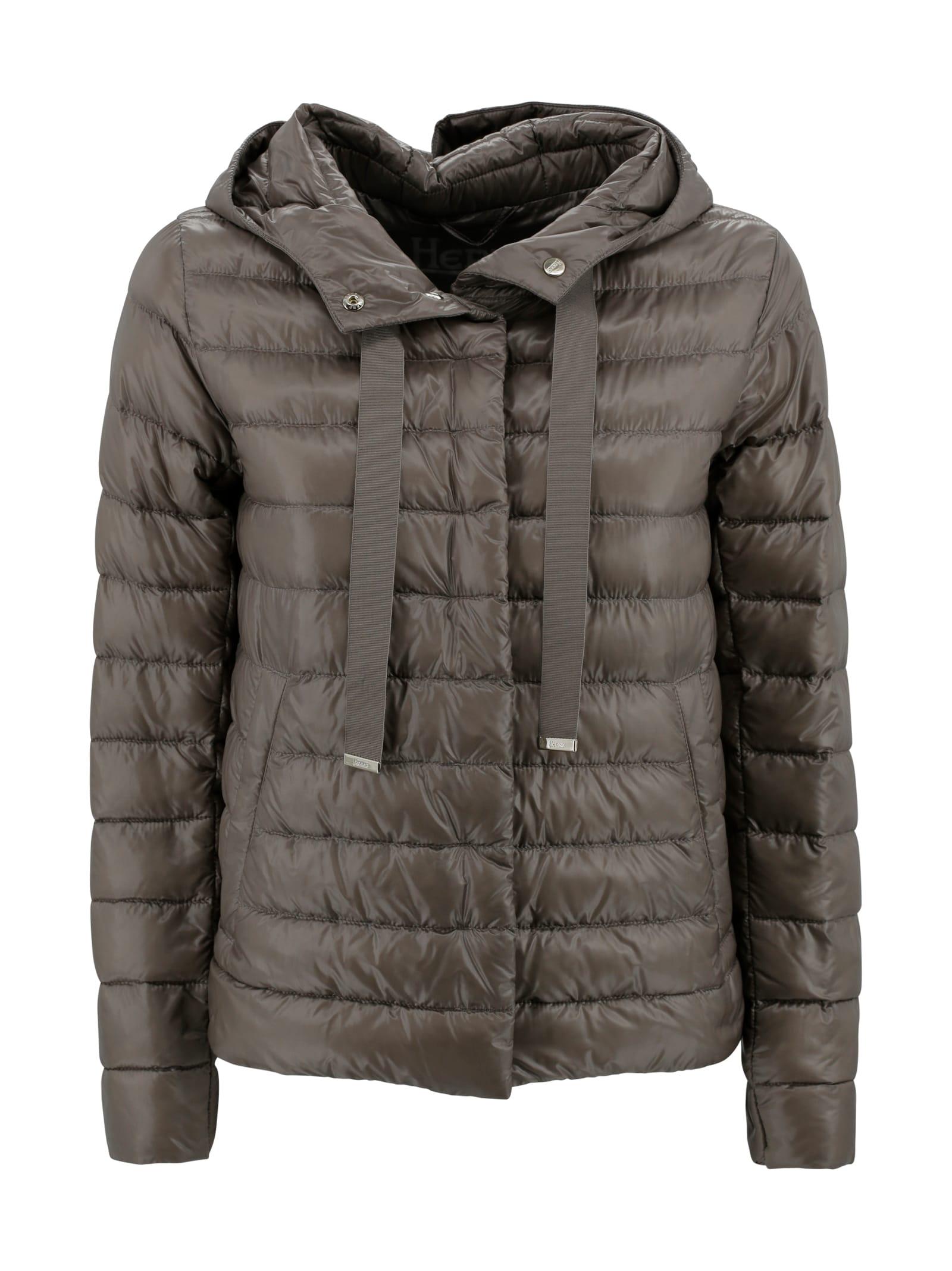 Herno Hooded Jacket in Black | Lyst