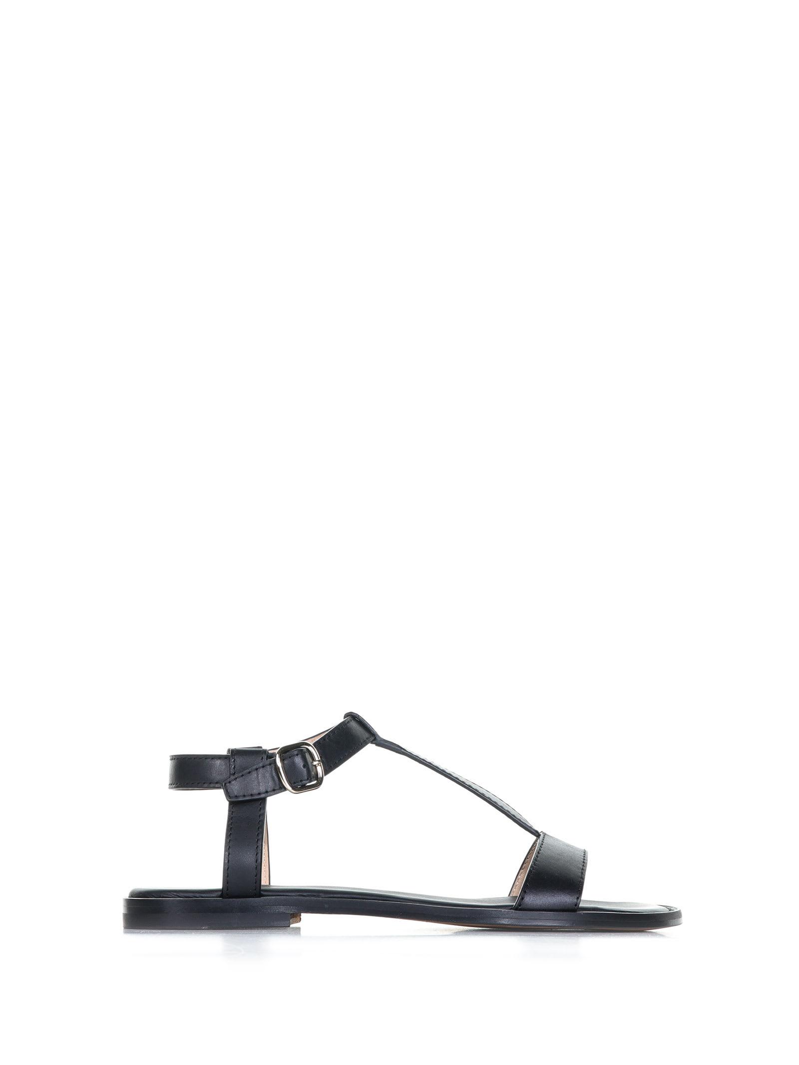 Doucal's Leather Sandal With Strap in White | Lyst