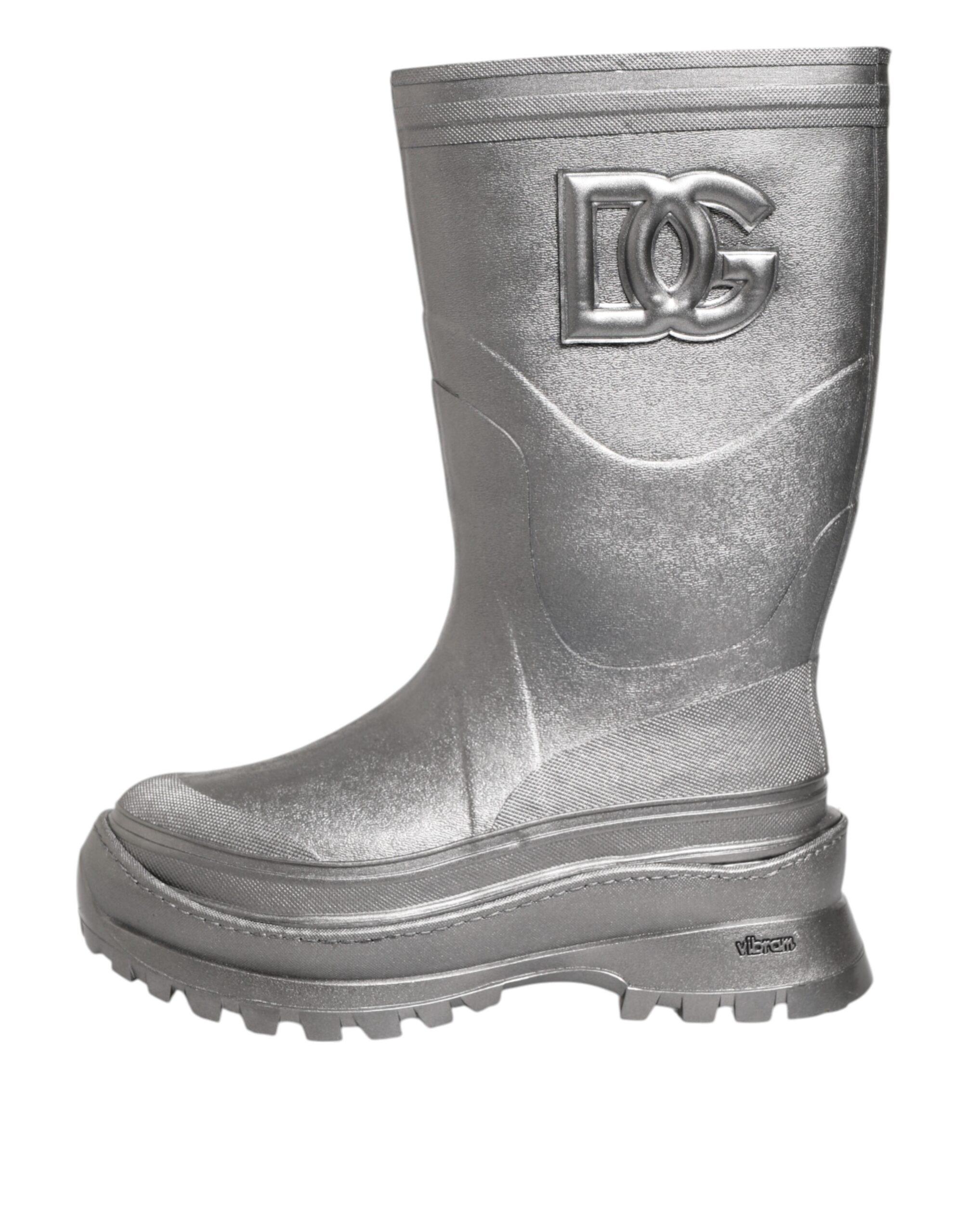 Dolce & Gabbana Chunky Sole Rubber Boots in Grey for Men  display picture 3
