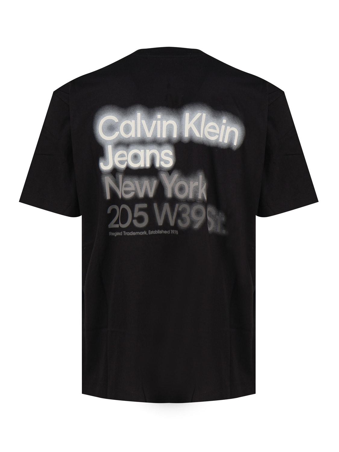 Calvin Klein T-shirt With Back Logo in Black for Men | Lyst
