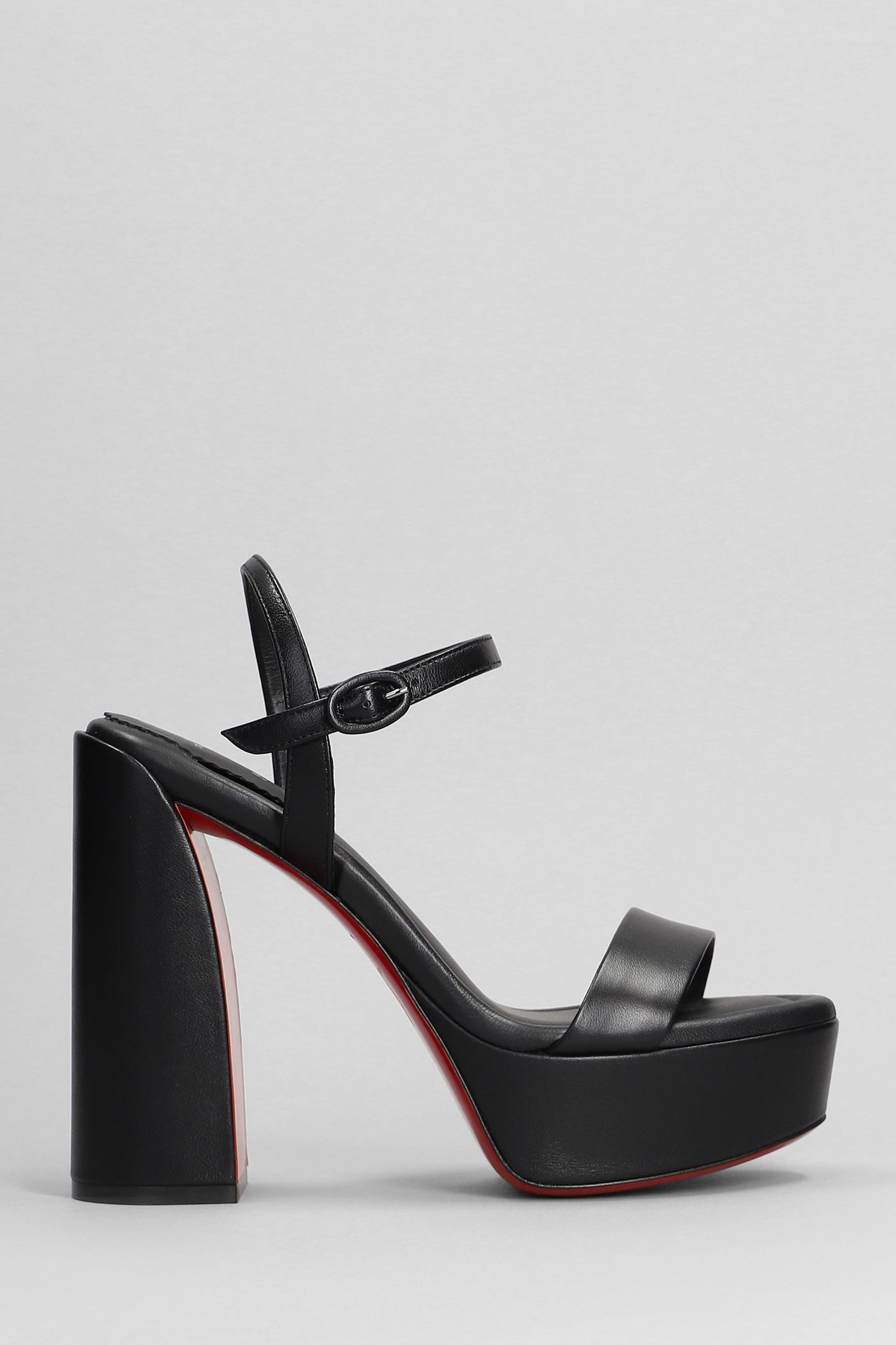 Christian Louboutin Movida Jane Sandals in Black | Lyst