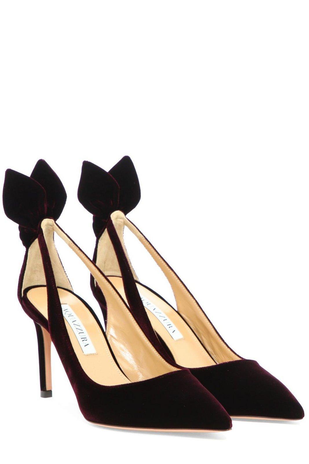 Bow tie Pointed toe Mesh Pumps