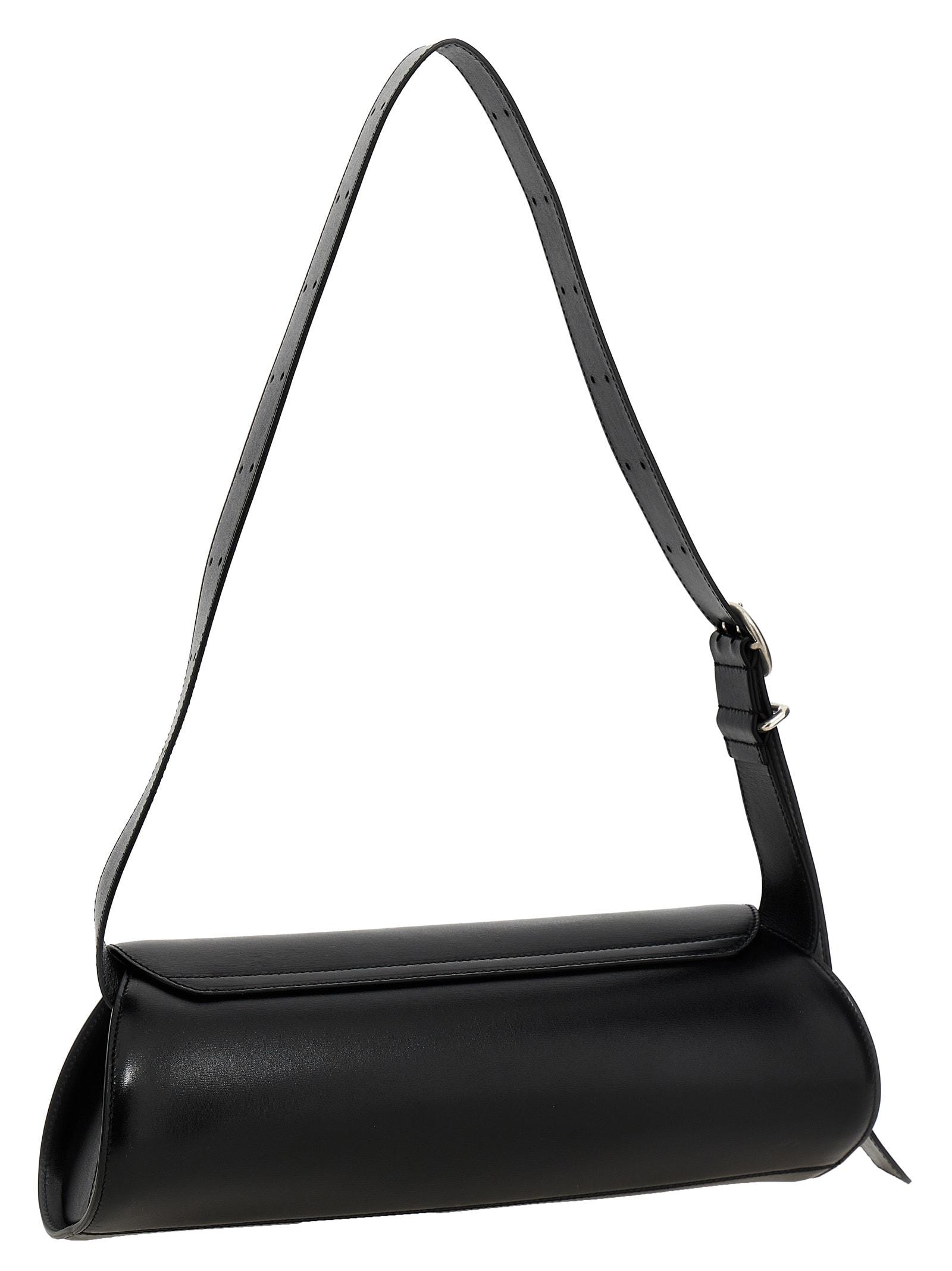 Jil Sander 'Cannolo' Large Shoulder Bag in Black | Lyst