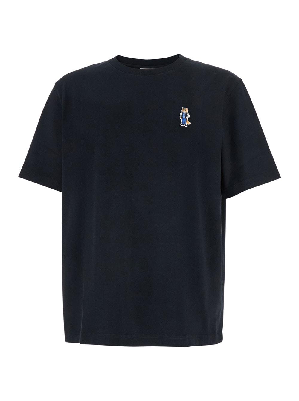 MAISON KITSUNE｜SHORT-SLEEVED ROUND NECK T-SHIRTS (TEE-S MAISON KITSUNE HANDWRITING COMFORT TEE-SHIRT | Maison Kitsuné