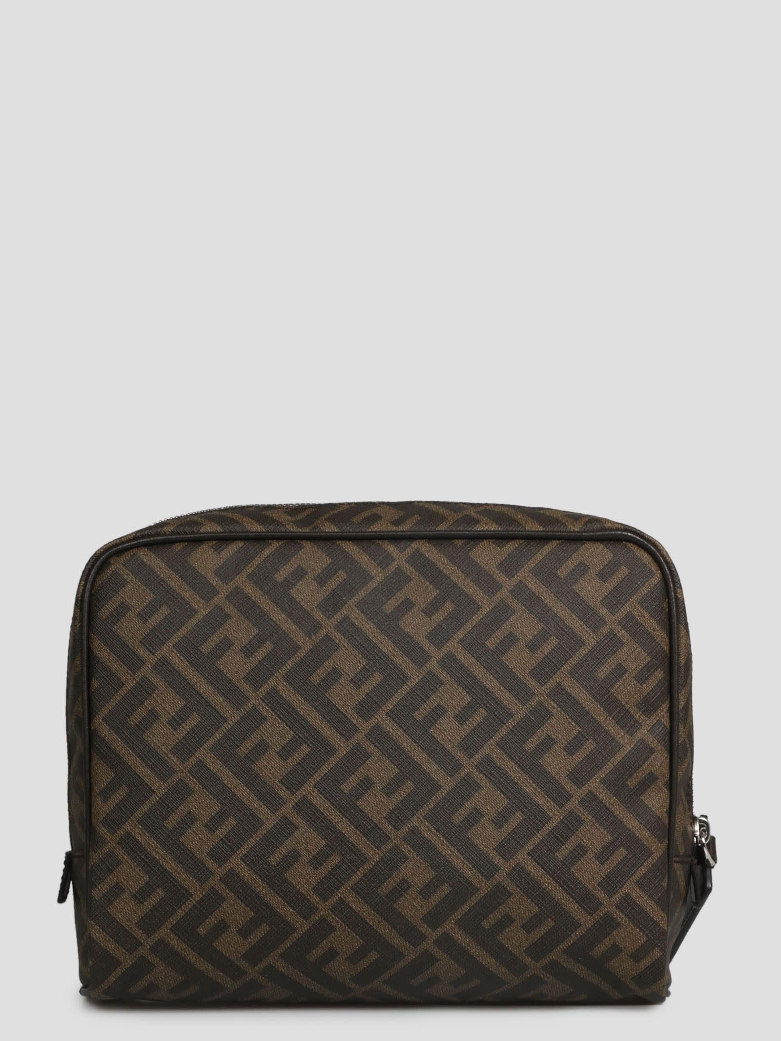 Fendi Cotton Ff Toiletry Bag in Brown (Gray) for Men - Save 10% | Lyst