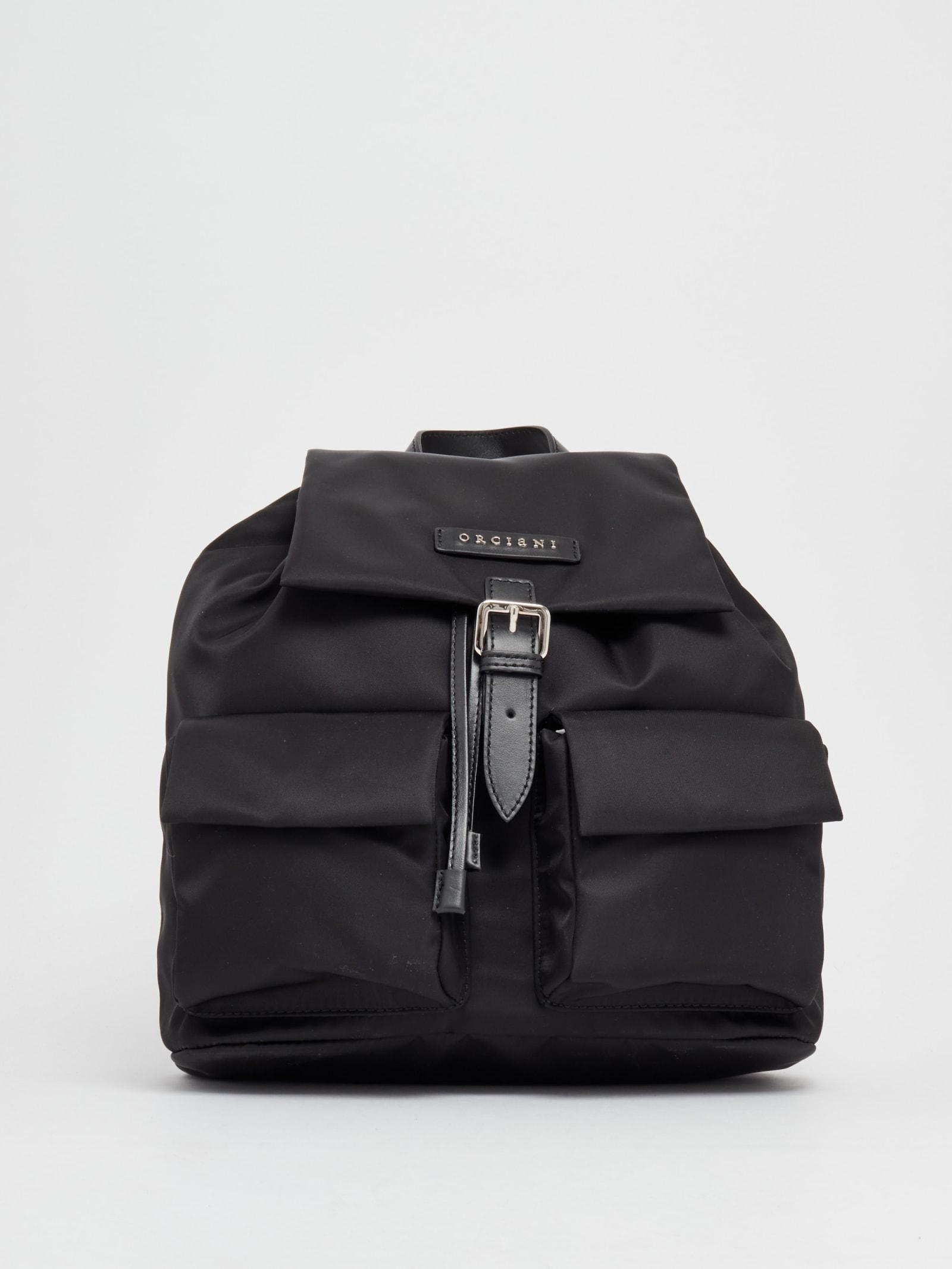Orciani Zaino Charlotte Ecoline Backpack in Black | Lyst