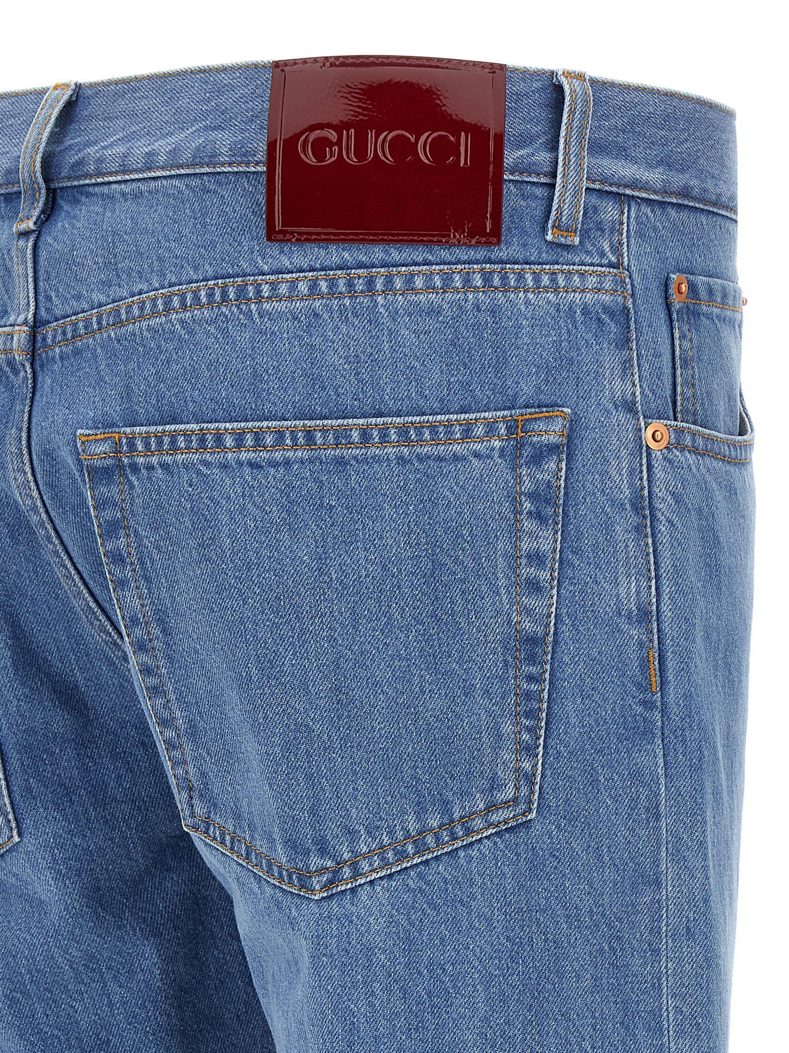 【関税送料込み】gucci TURN UP JEANS Gucci Turn Up Jeans in Blue for Men | Lyst