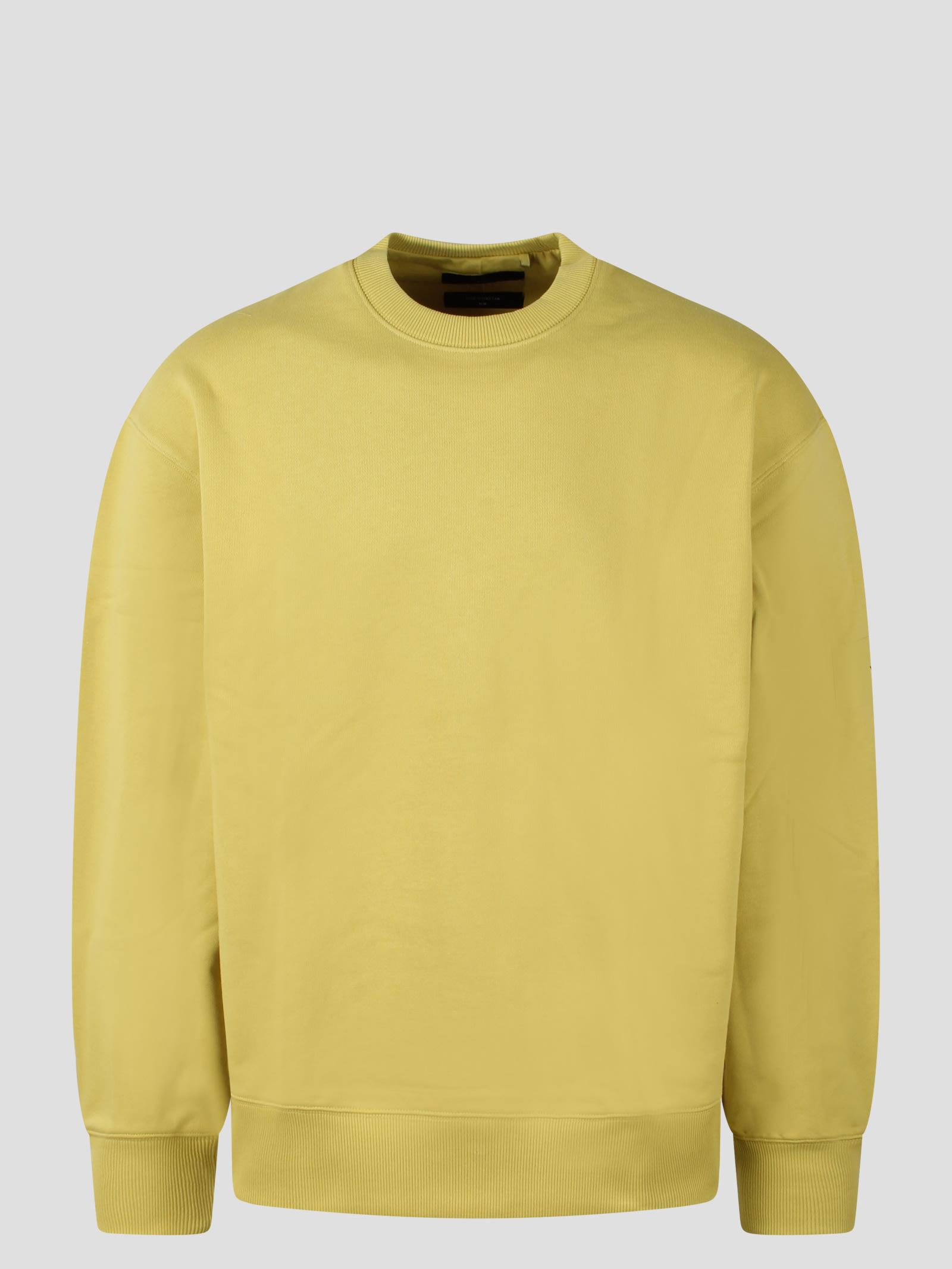 Mens yellow crew store neck sweatshirt