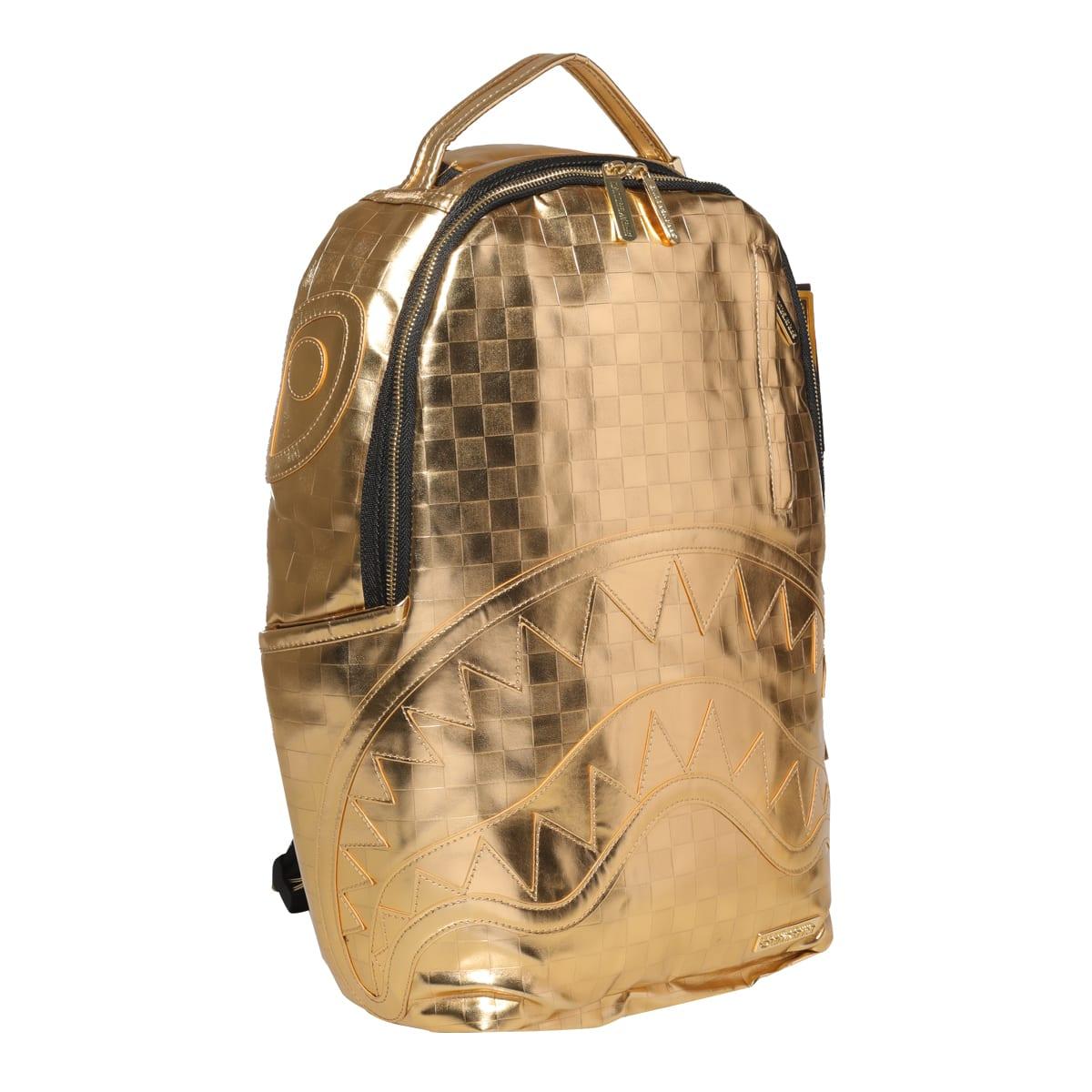Backpacks Sprayground - Gold Plexiglass In Paris Backpack - B3729NSZ