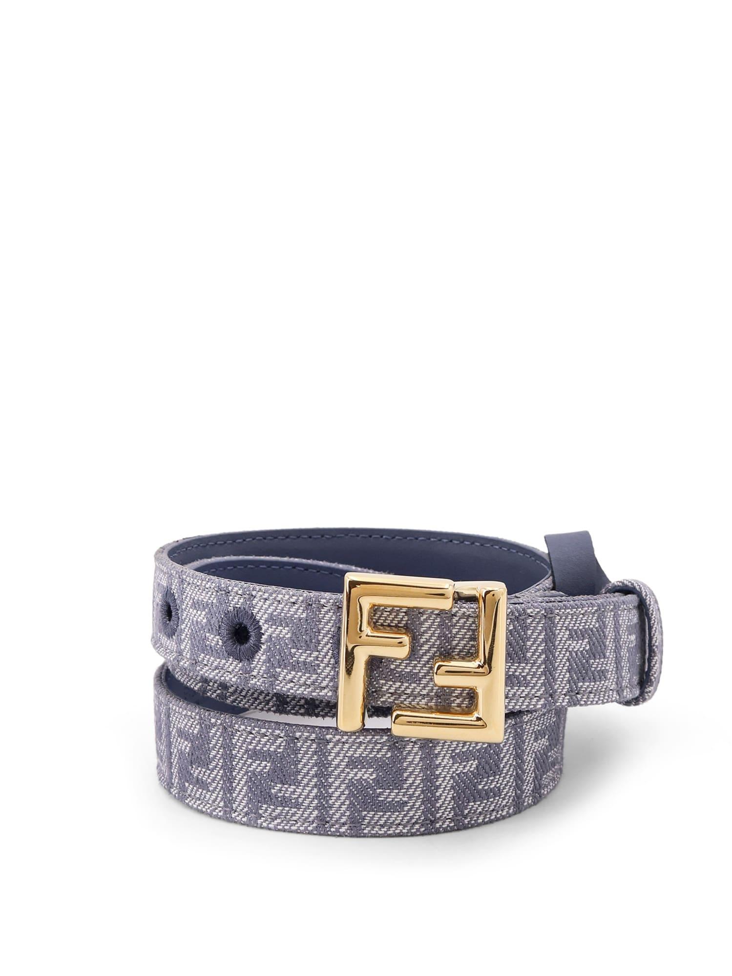 アクセサリーその他 FENDI Jacquard FF fabric belt Fendi Jacquard Ff Fabric Belt in White | Lyst