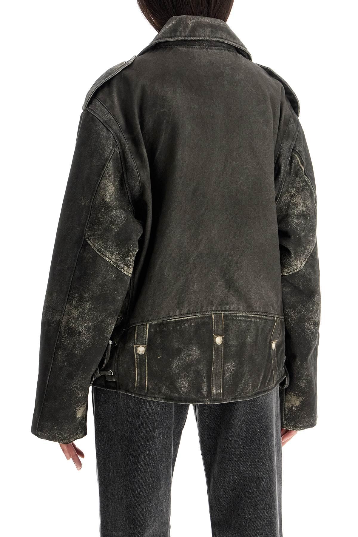 Haikure Giacca Biker Trompe L'Oeil Kay in Black | Lyst