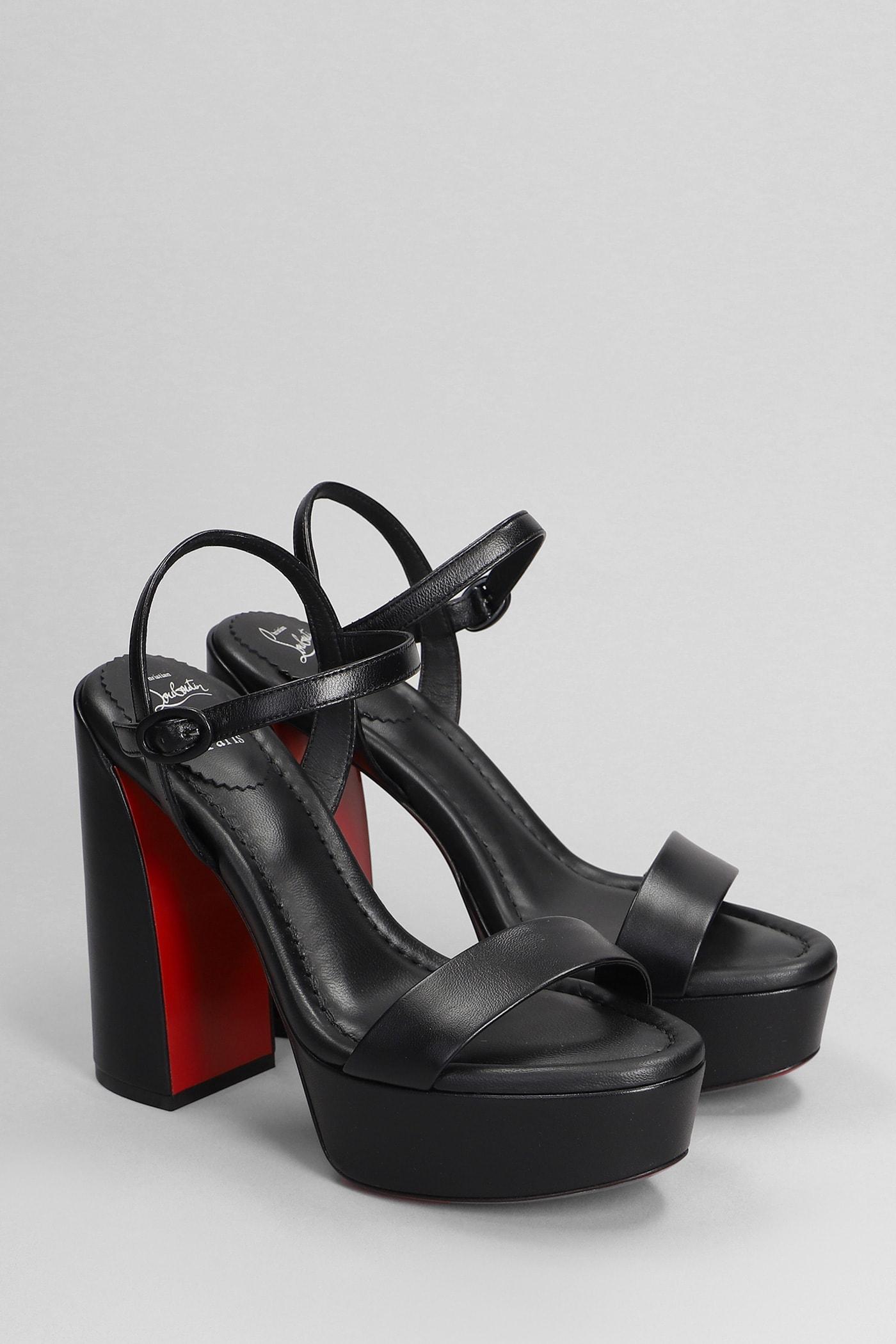 Christian Louboutin Movida Jane Sandals in Black | Lyst