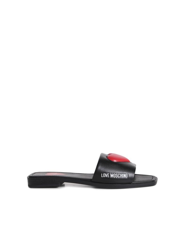 Love Heeled Slippers And Logo in Black | Lyst