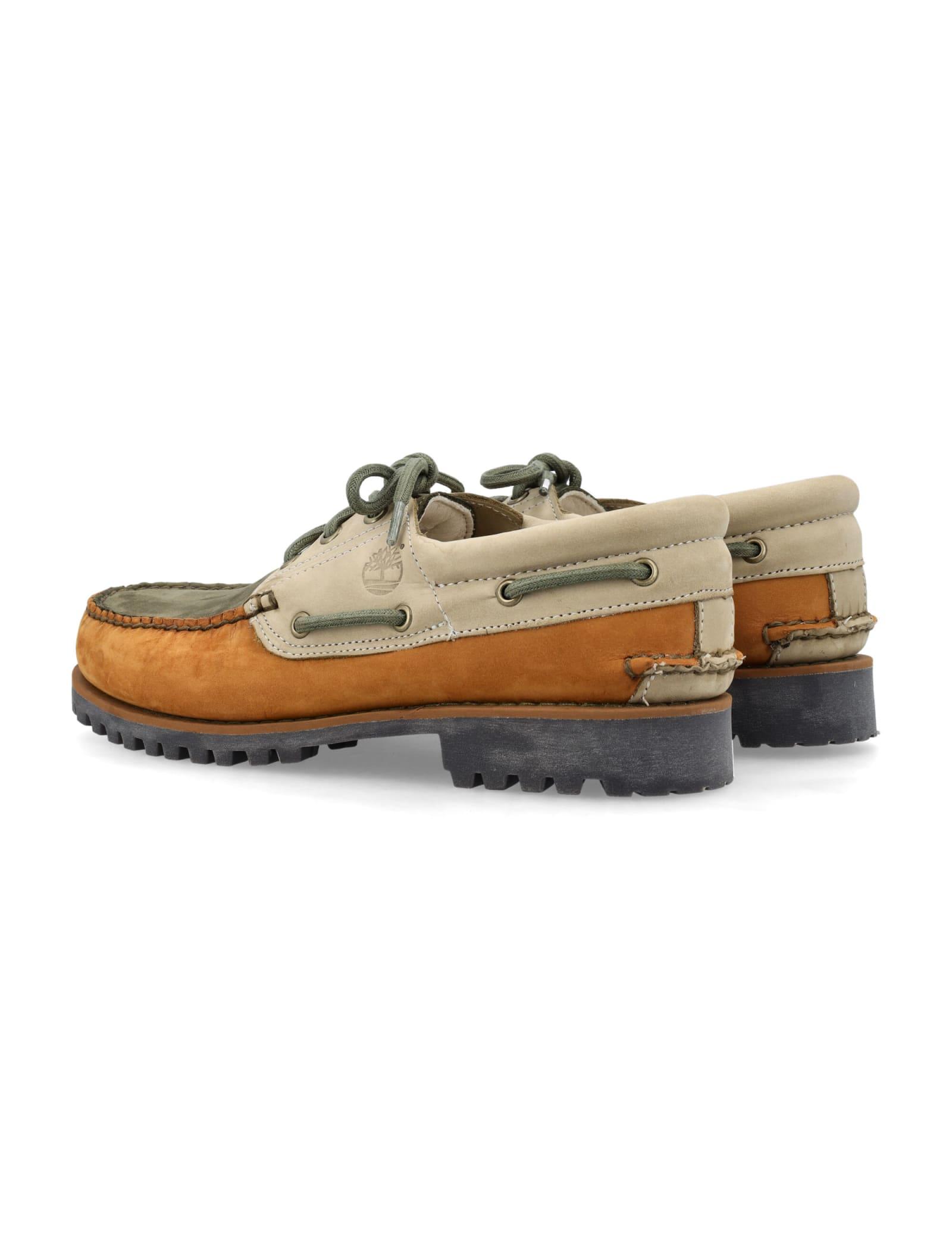 Timberland 3-eye Lug Handsewn Boat Shoe in Green for Men | Lyst