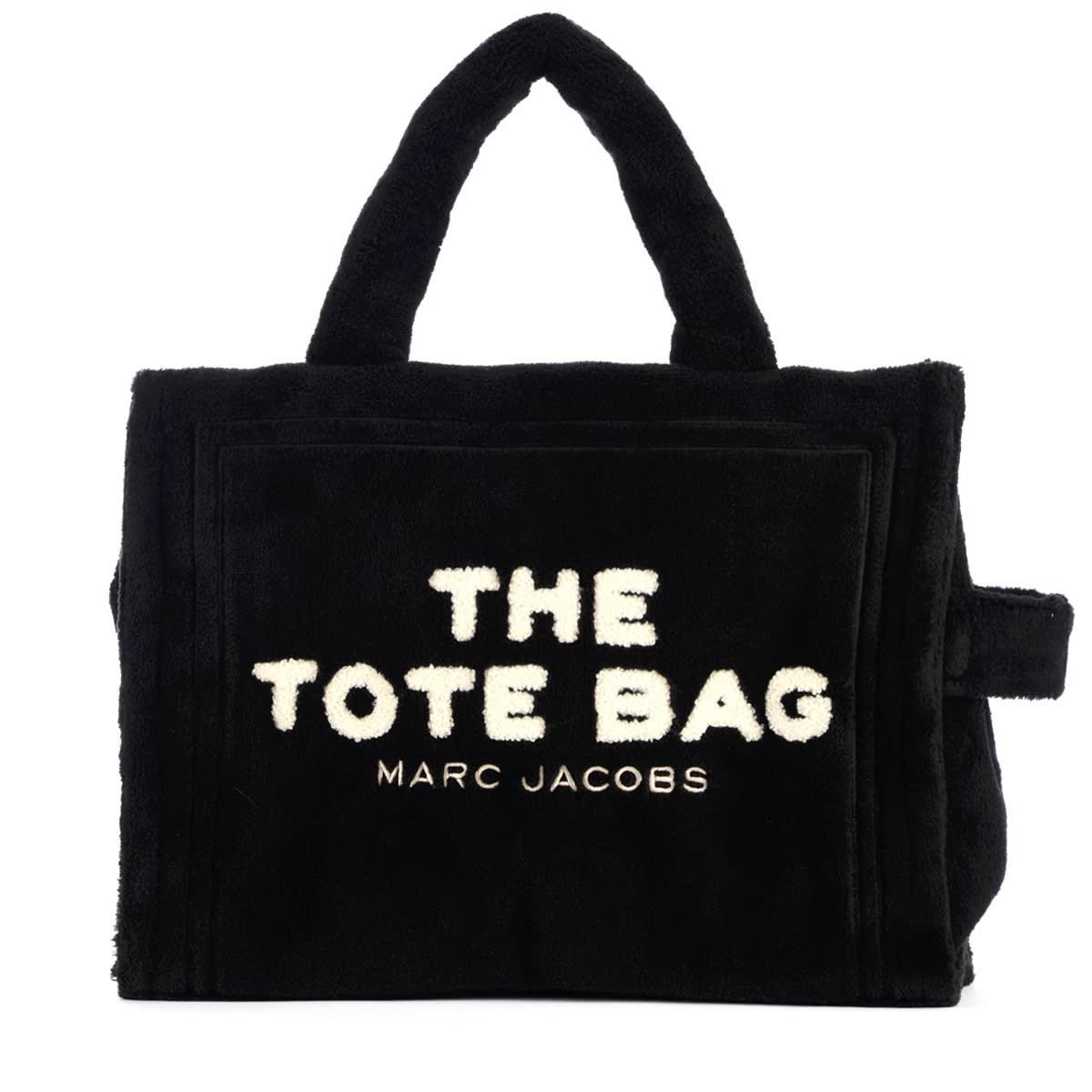 The Small Terry Tote Bag in Black - Marc Jacobs