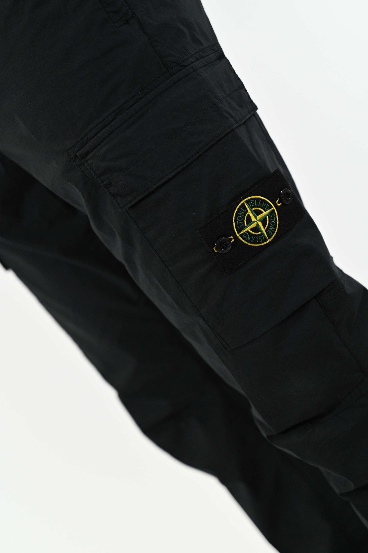 Stone Island Cotton Canvas Cargo Pants in Black for Men | Lyst