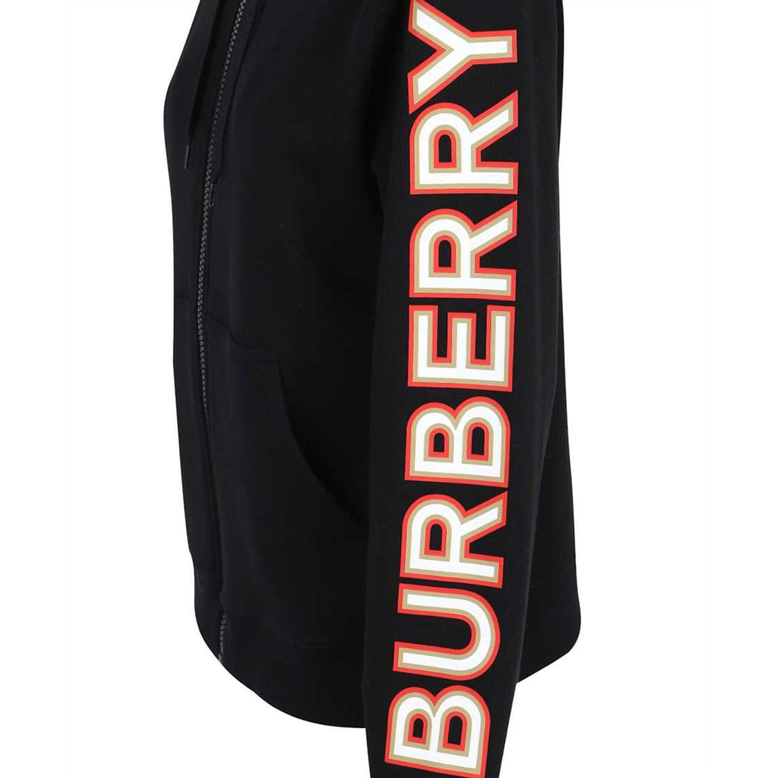 Burberry Logo Zipped Sweatshirt in Black for Men Lyst