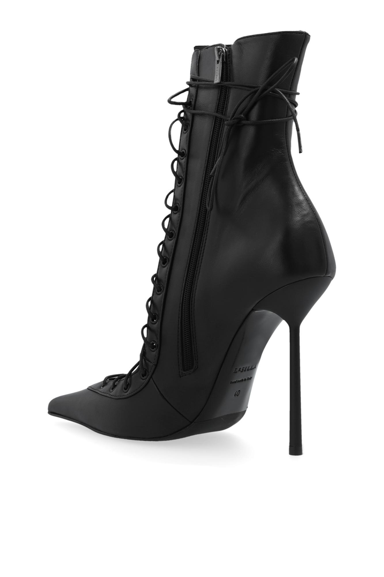 Le Silla Heeled Ankle Boots 'Colette' in Black | Lyst