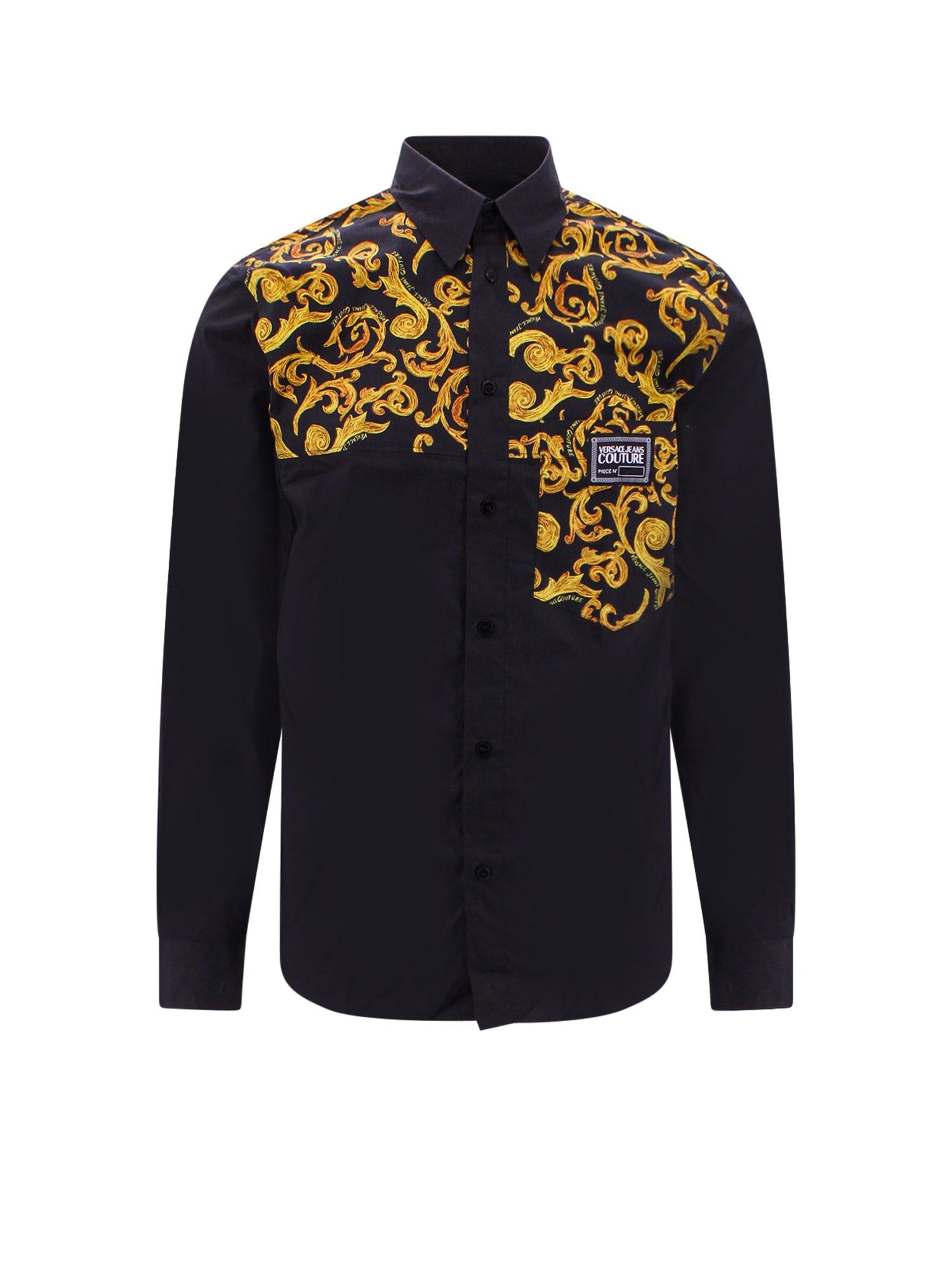Versace Jeans Couture Long Sleeves Cotton Closure With Buttons Shirts in  Blue for Men | Lyst
