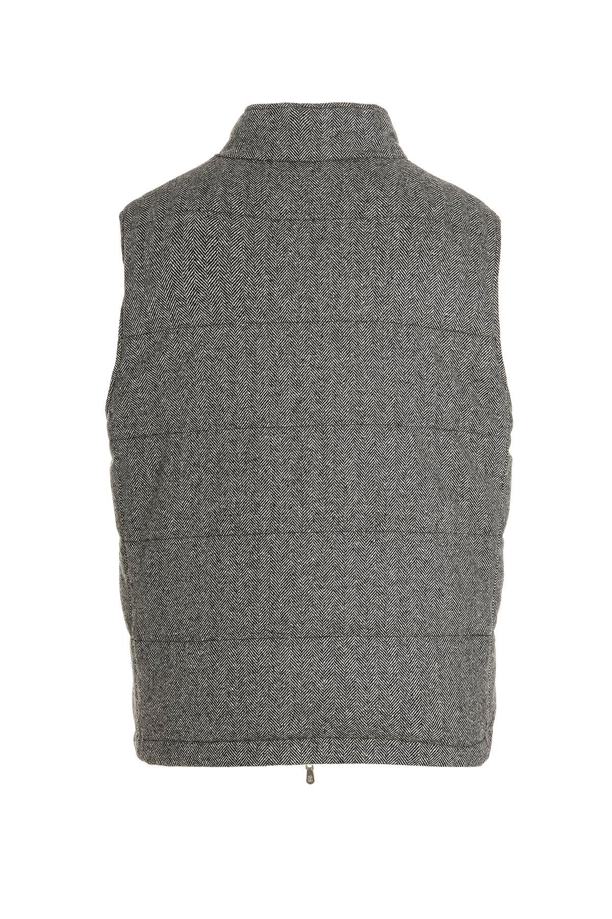 Mens Jackets Brunello Cucinelli Jackets Save 51% Brunello Cucinelli Reversible Wool And Nylon Sleeveless Jacket in Grey for Men 