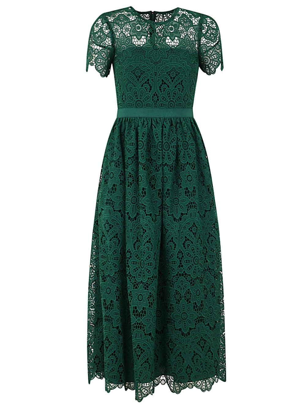 Self-Portrait Green Dress | Lyst