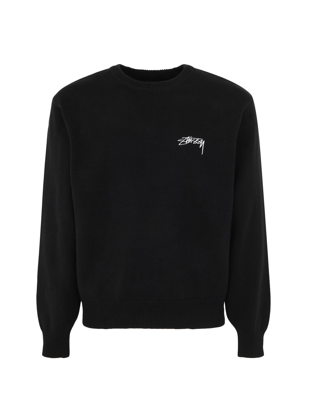Stussy Cotton Care Label Sweater in Black for Men | Lyst