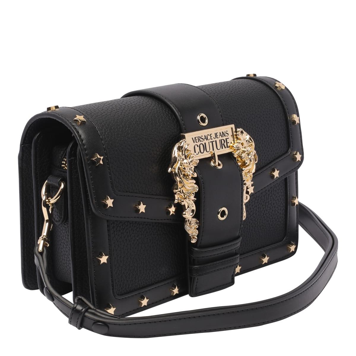 Versace Baroque-buckle Faux-leather Bag in Black | Lyst
