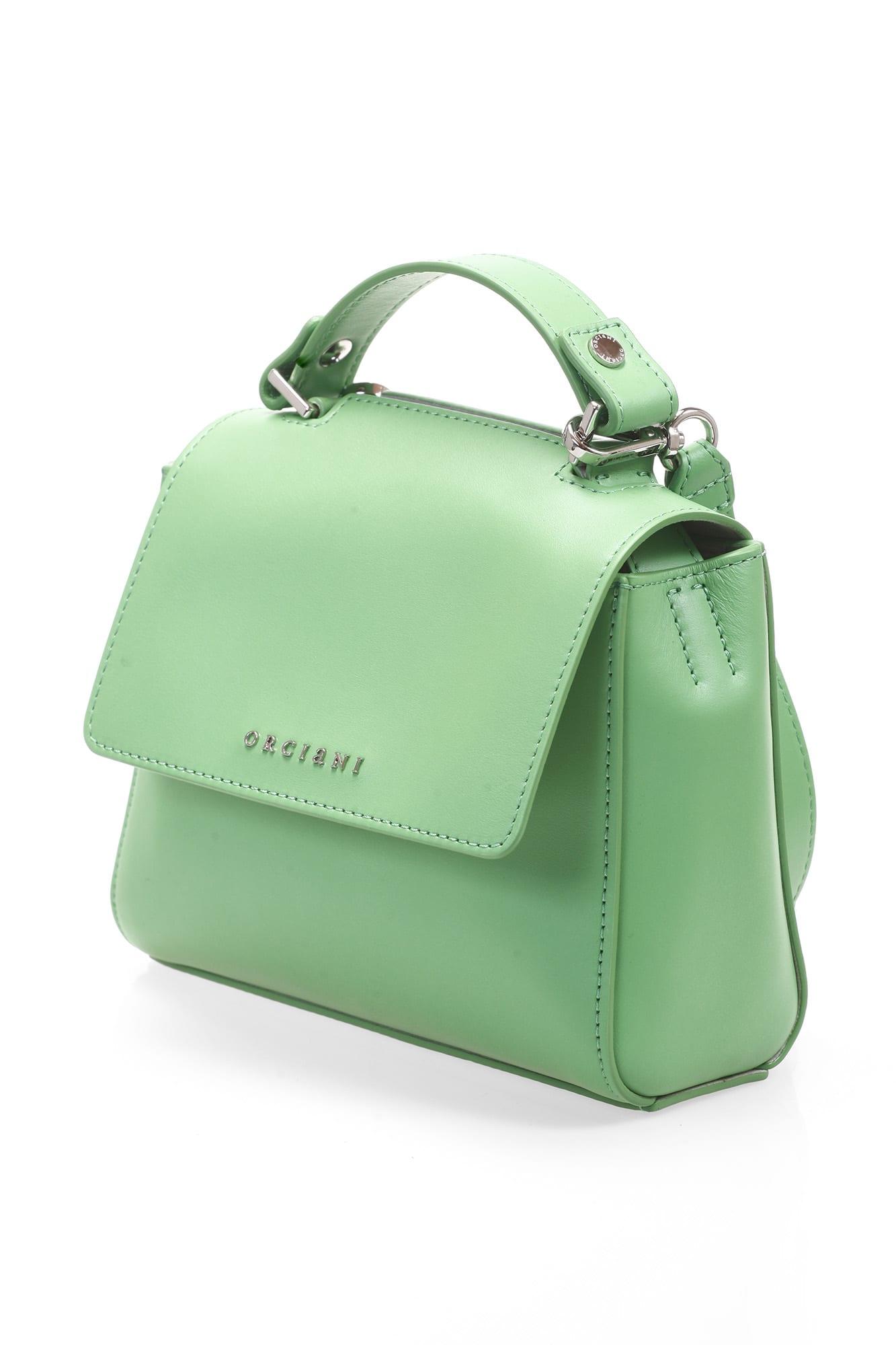 Orciani Sveva Vanity Mini Leather Handbag in Green | Lyst
