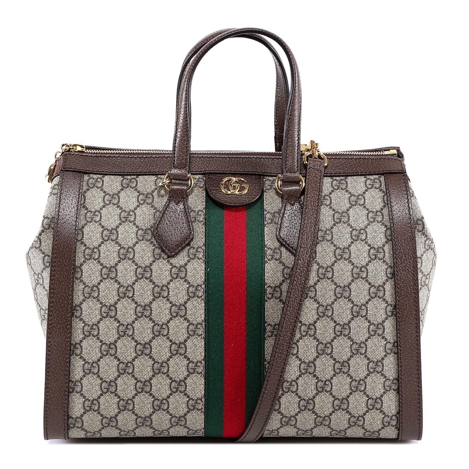 Gucci Women's Ophidia Leather Handbag - Metallic - Totes