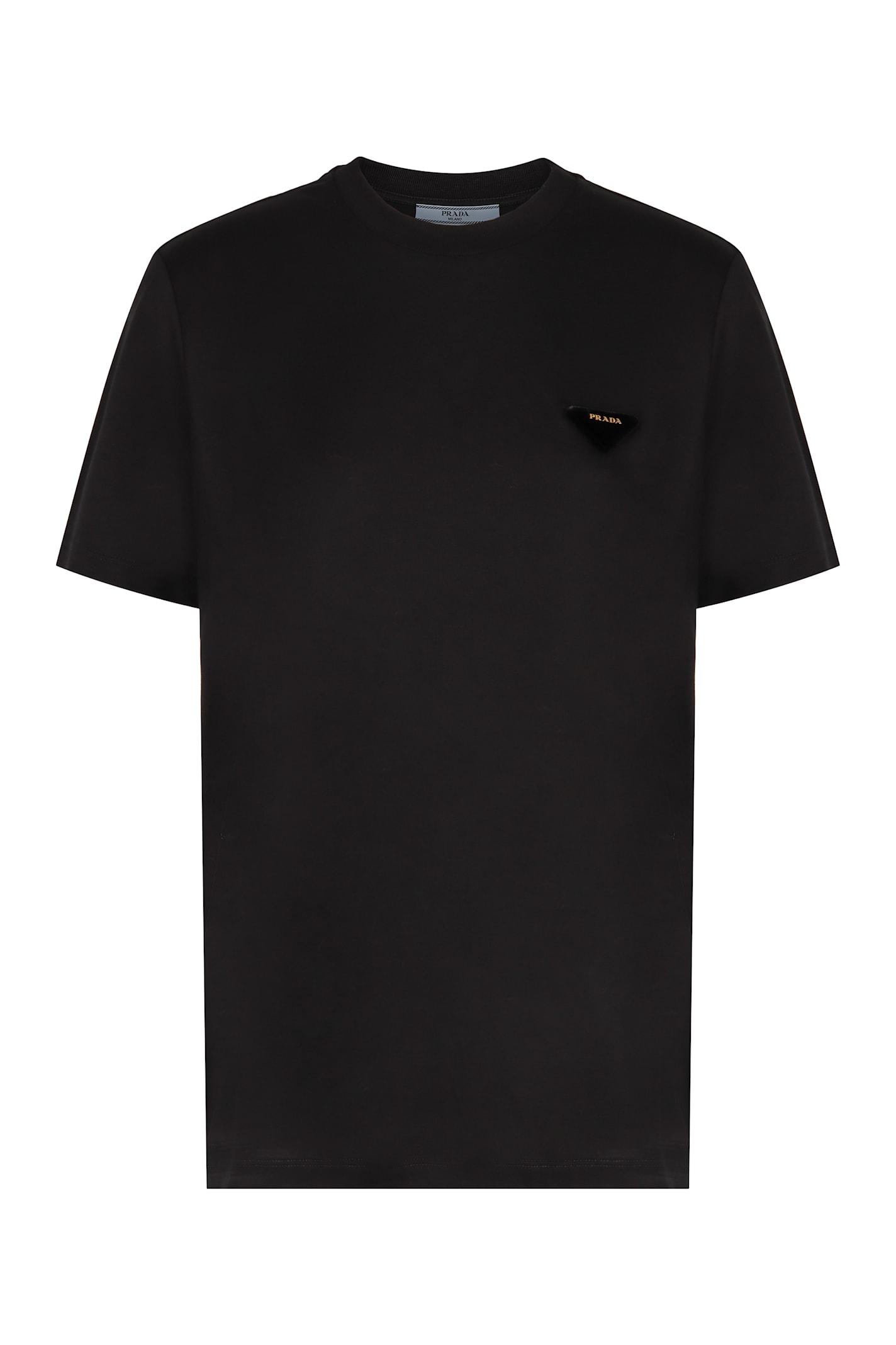 prada--Cotton-Crew-Neck-T-