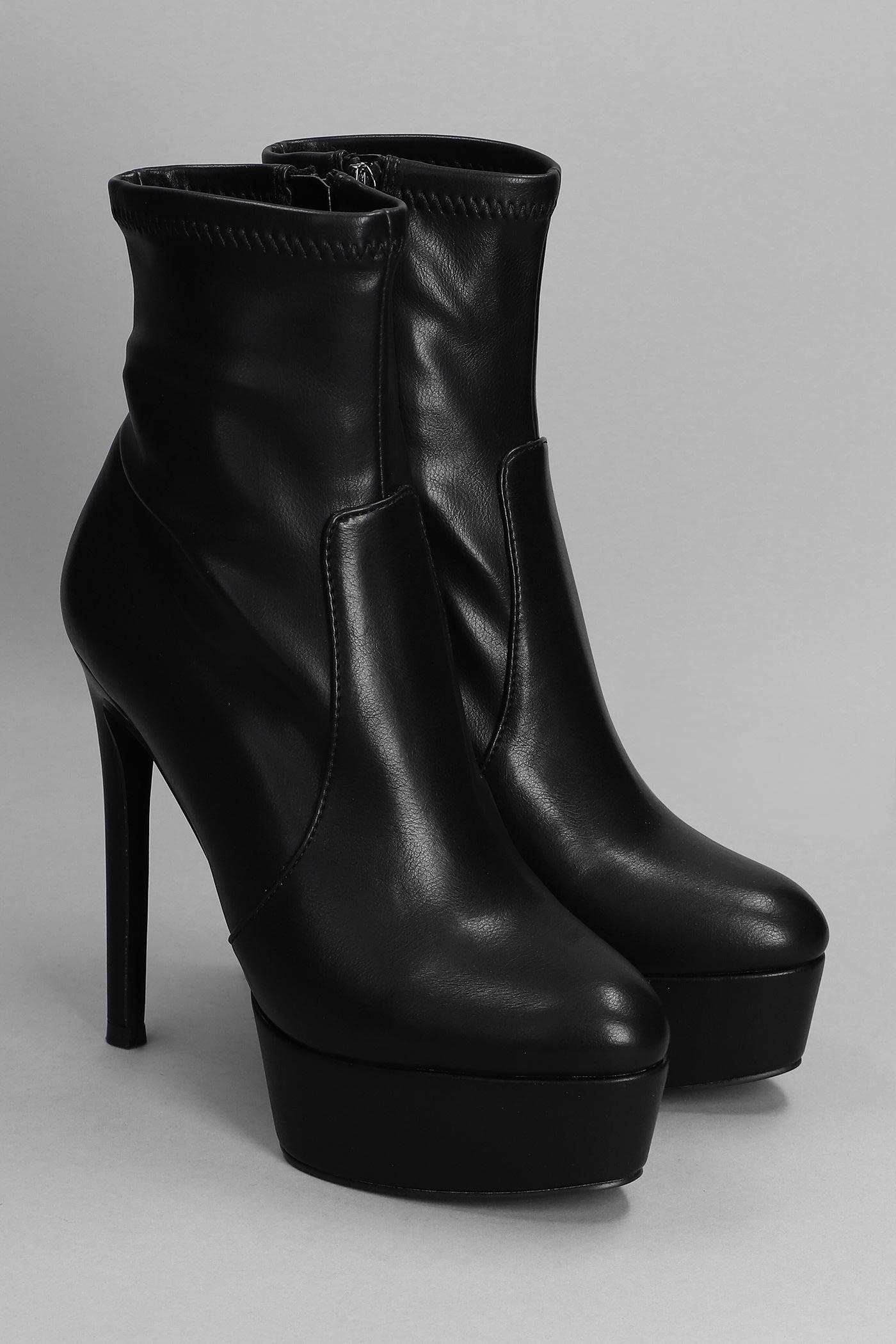 Steve High Heels Boots In Black Leather | Lyst