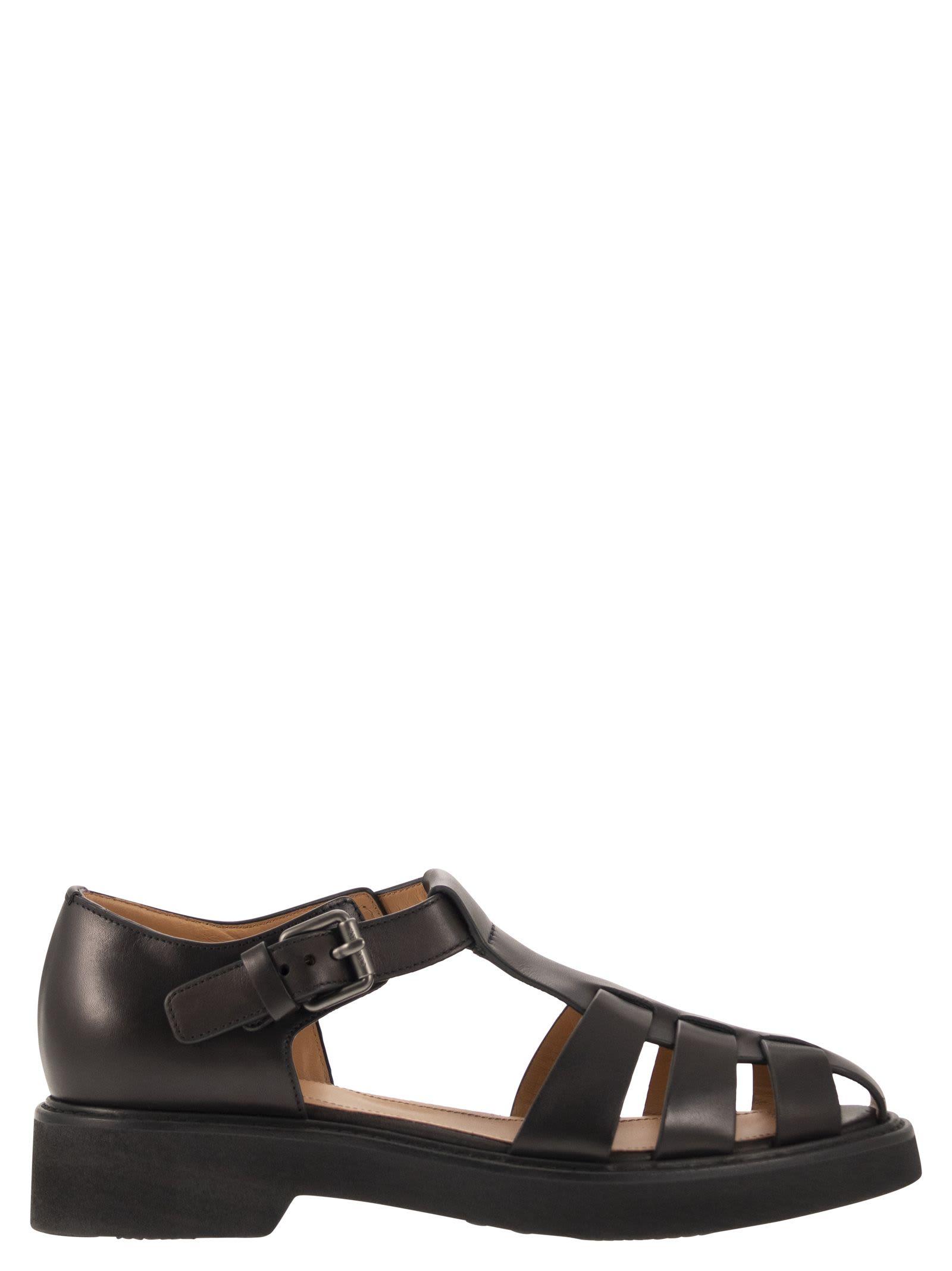 Church's Hove - Leather Sandals in Black | Lyst