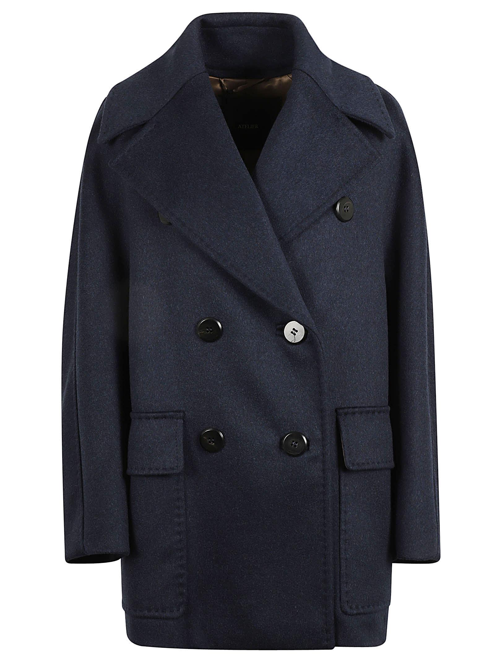 Max Mara Vanity Pea Coat in Blue | Lyst