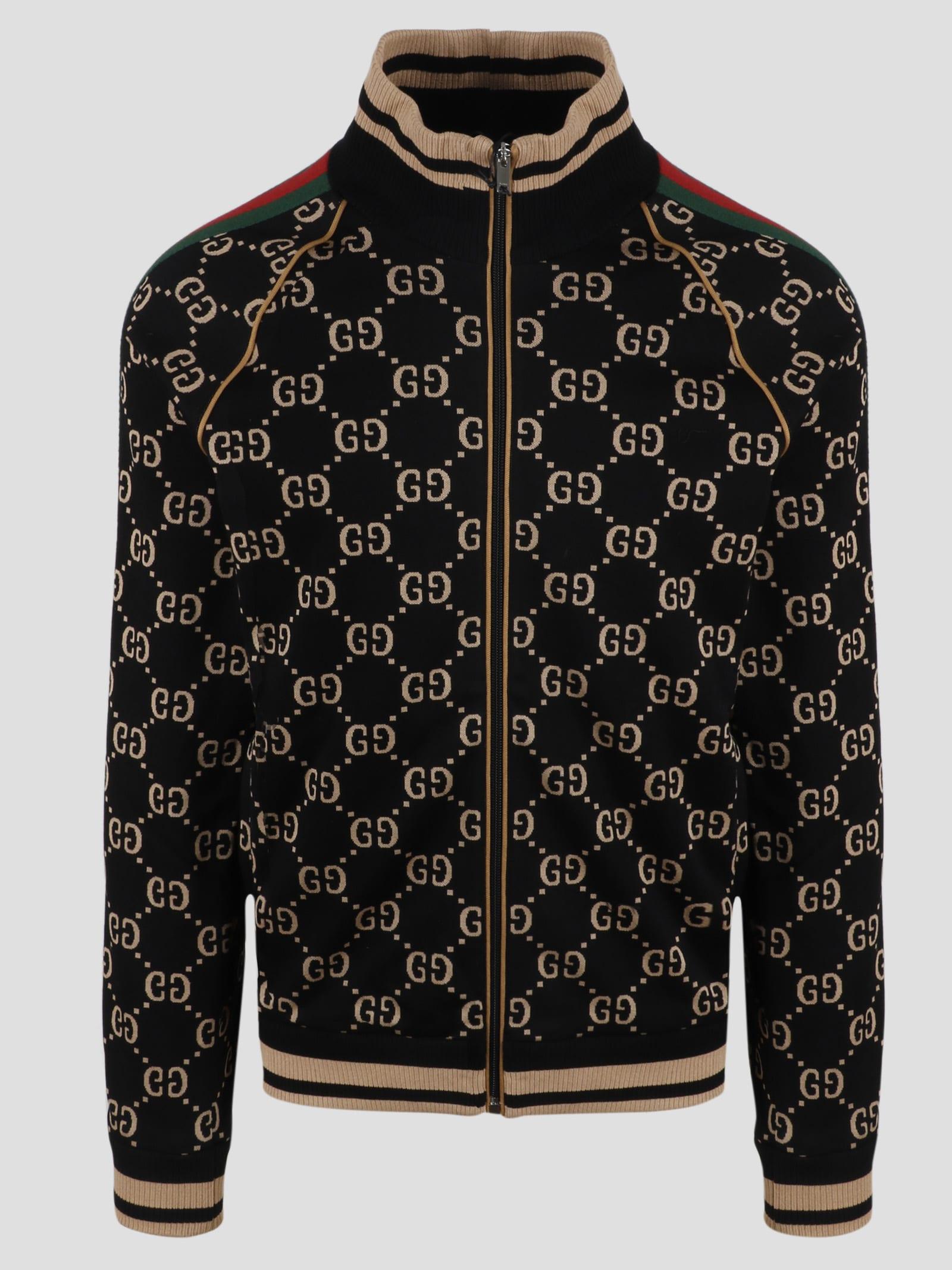 Crete fort digestion Gucci Gg Track Jacket in Black for Men | Lyst