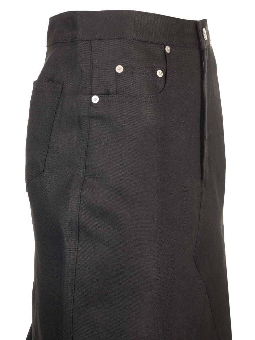 スカート Rick Owens Linen Twill Long Skirt Rick Owens Linen Twill Long Skirt in Black | Lyst UK