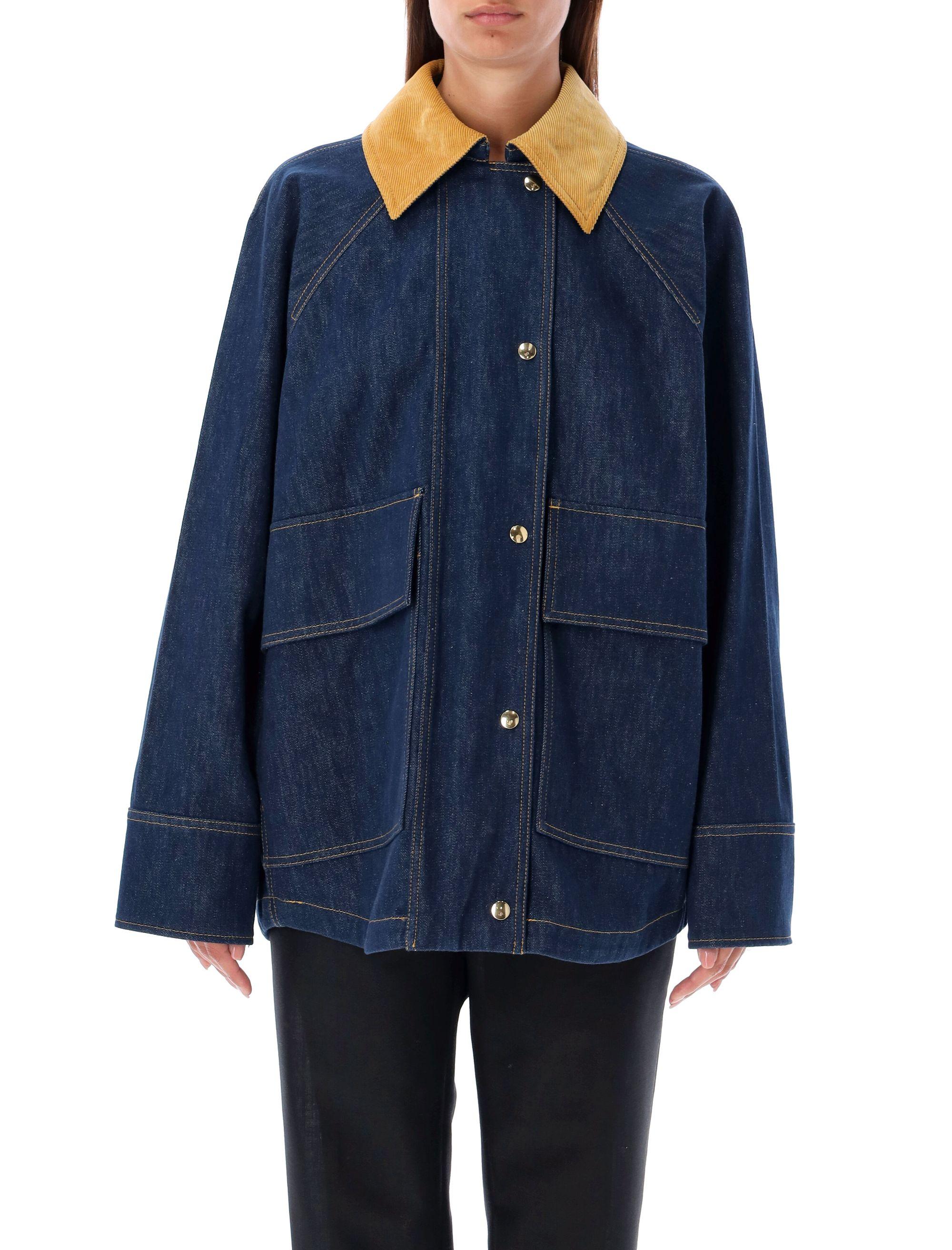 ジャケット PATOU FW22 DENIM SHAPED JACKET (OU0010081 091 999B BLACK) PATOU FW22 DENIM SHAPED JACKET (OU0010081 091 999B BLACK