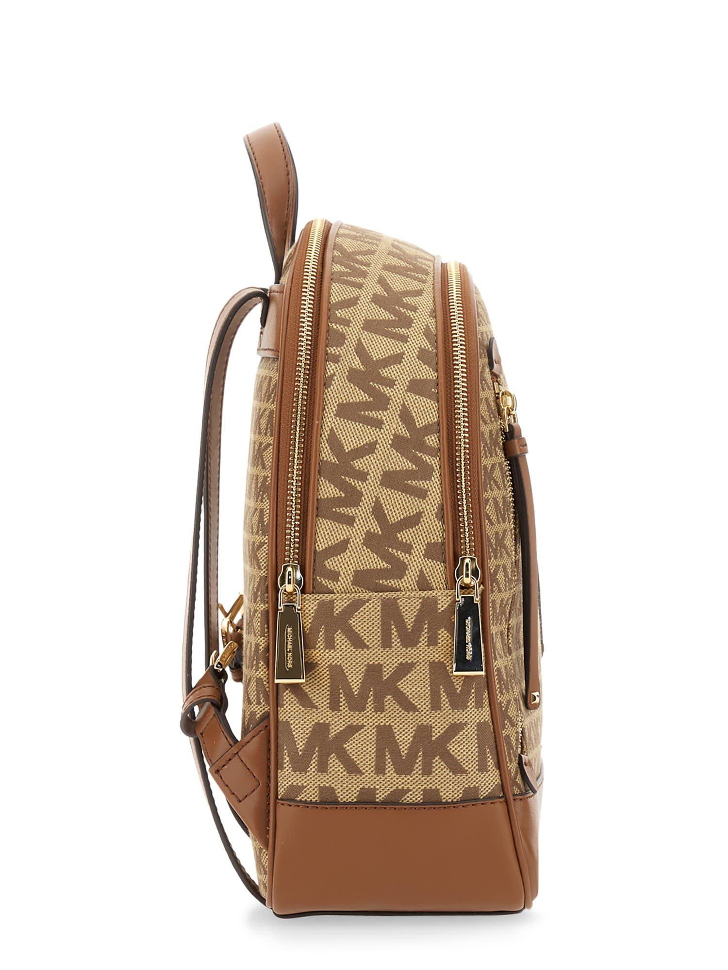 MICHAEL Michael Kors Medium Brooklyn Backpack in Natural | Lyst