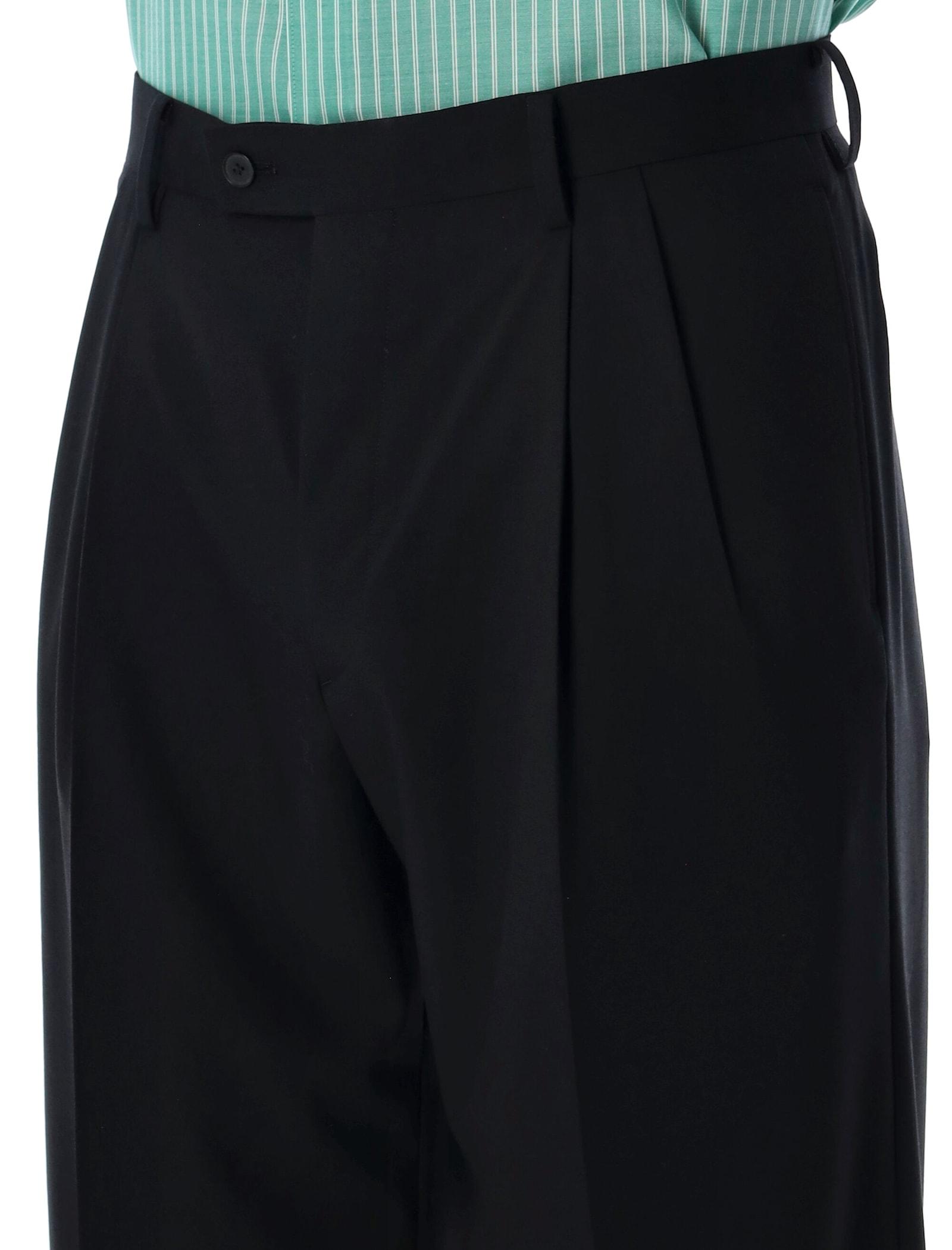 パンツ AURALEE TWO-TUCK SLACKS BLACK Light Wool Gabardine Two Tuck Trouser in Top Black