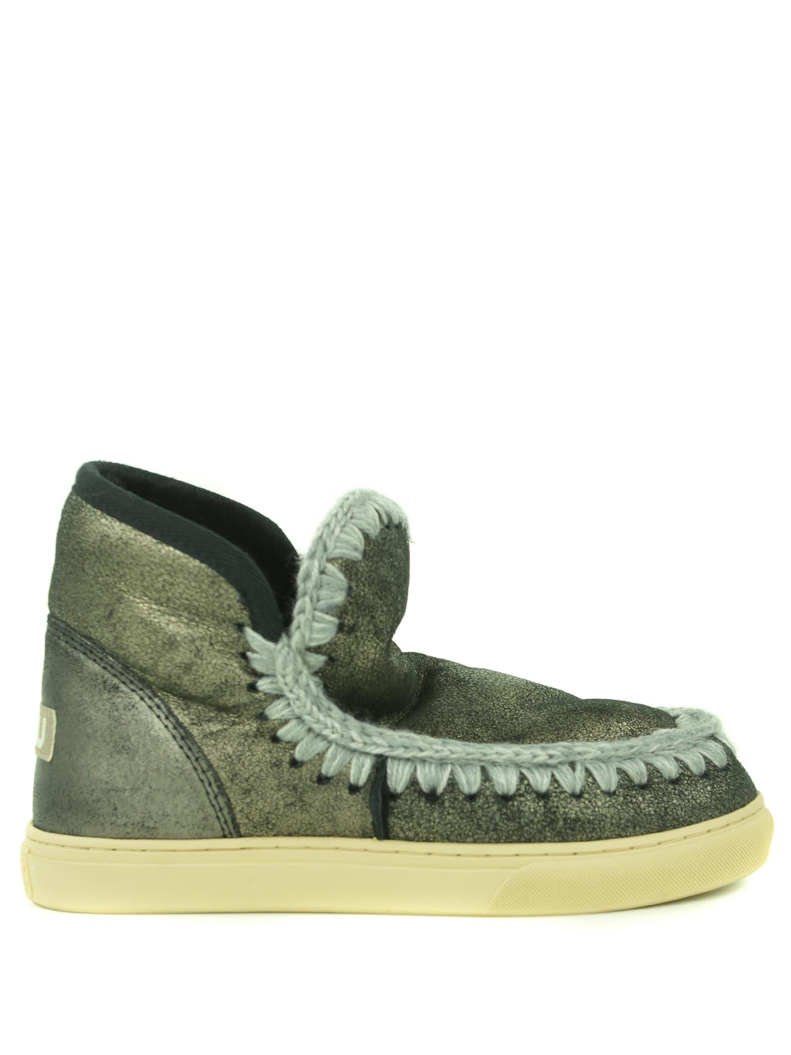 Mou Leather Eskimo Sneaker Ankle Boots 