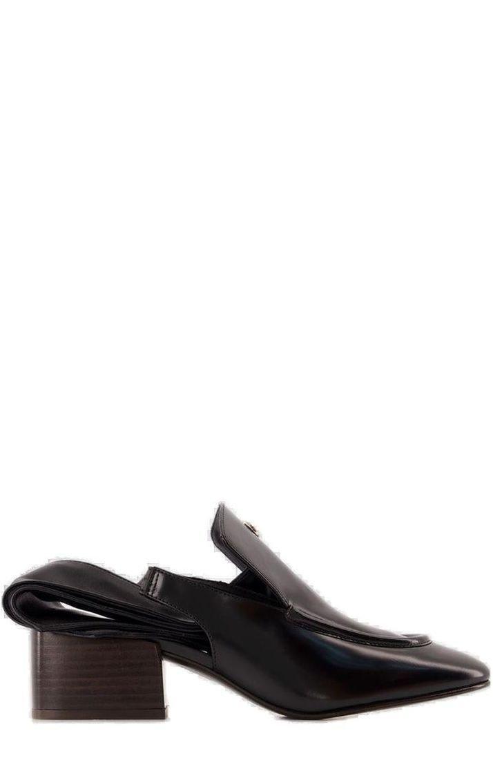 Coperni Logo Plaque Slingback Moccasins in Black | Lyst