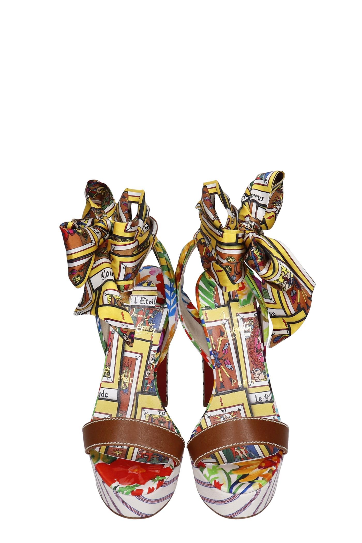 Christian Louboutin Alta 130 Sandals In Fabric | Lyst