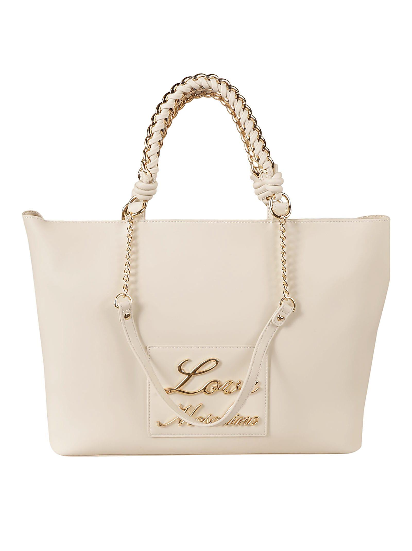 Love moschino discount signature shopper bag