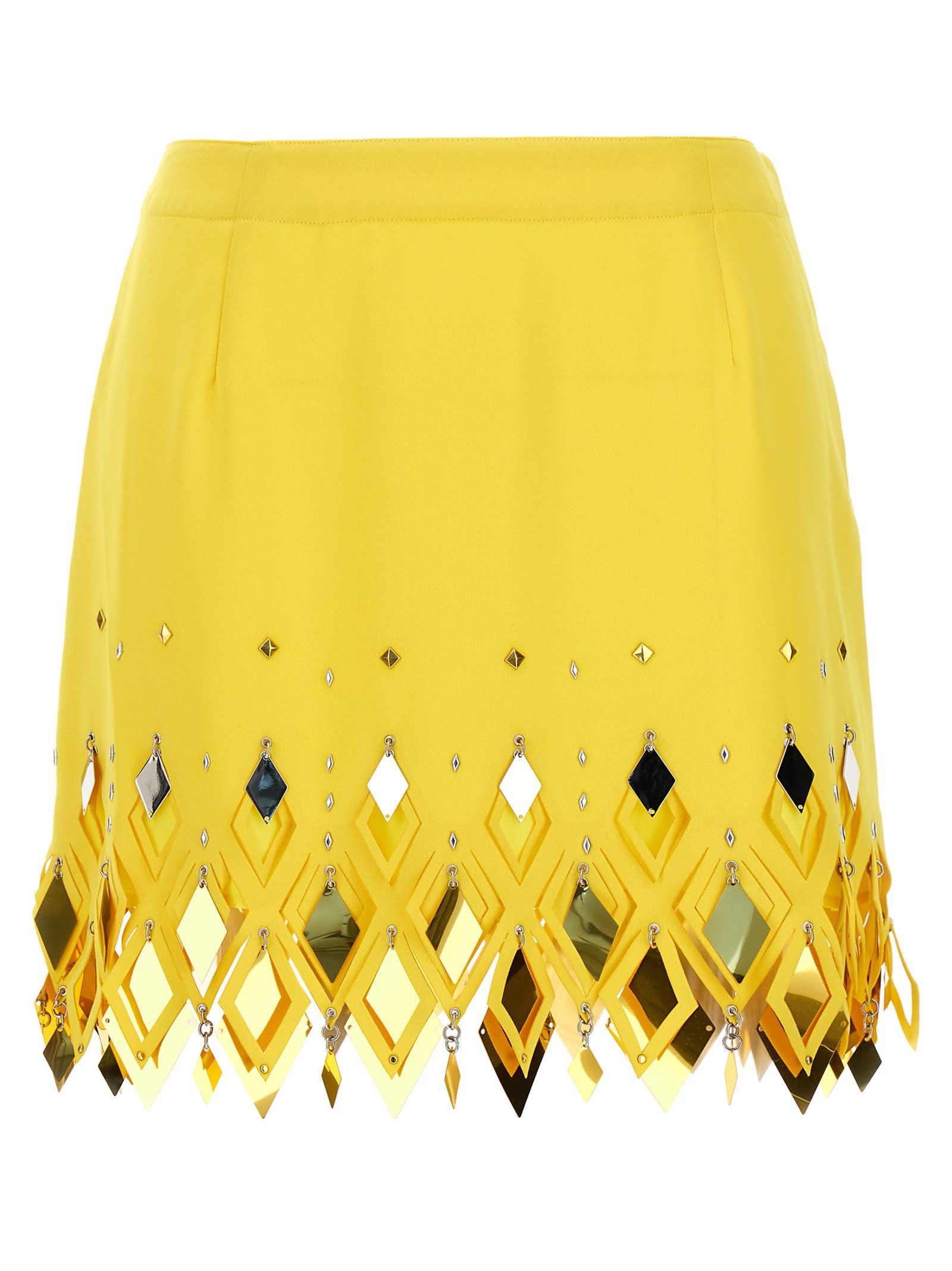 Rabanne sequin-embellished mini skirt - Gold