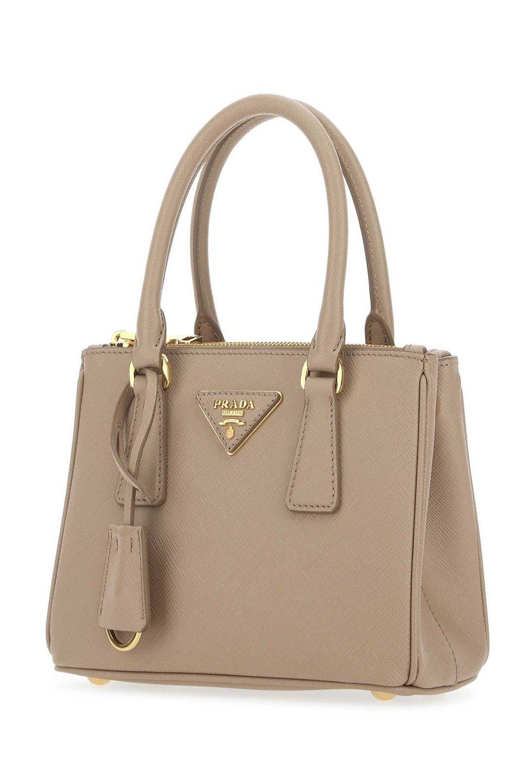 Prada - Cream Saffiano Leather Mini