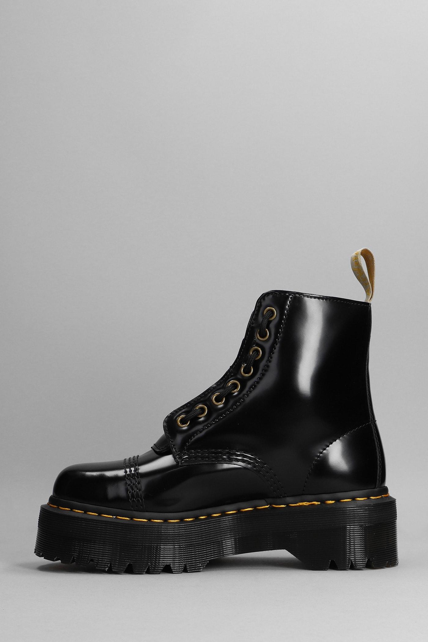 Dr. Martens Sinclair Vegan Combat Boots In Black Leather | Lyst