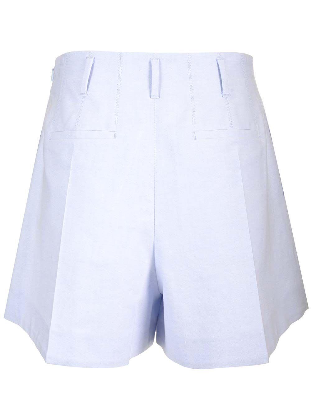 Givenchy white cotton denim drill popular shorts