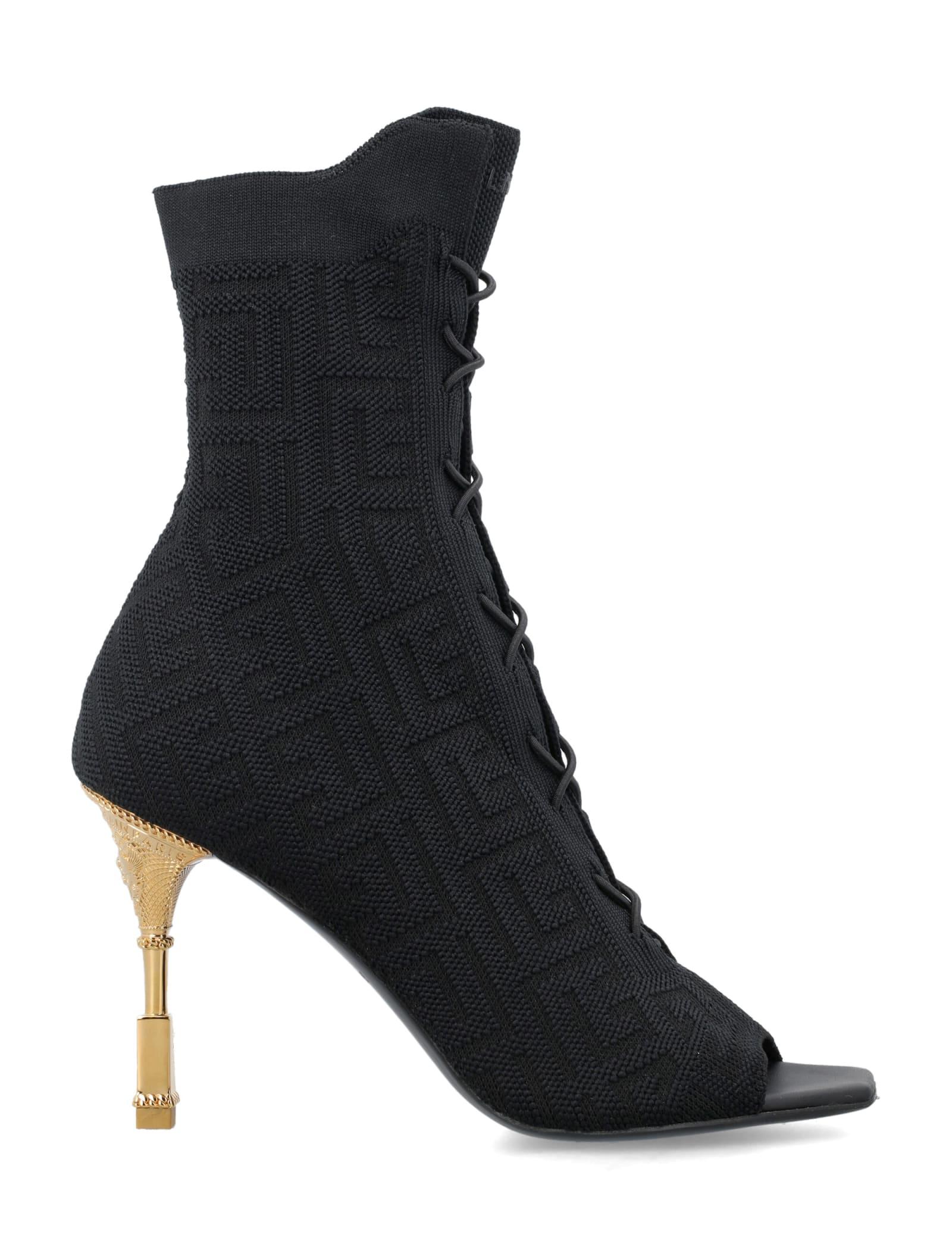 Balmain open toe best sale boots