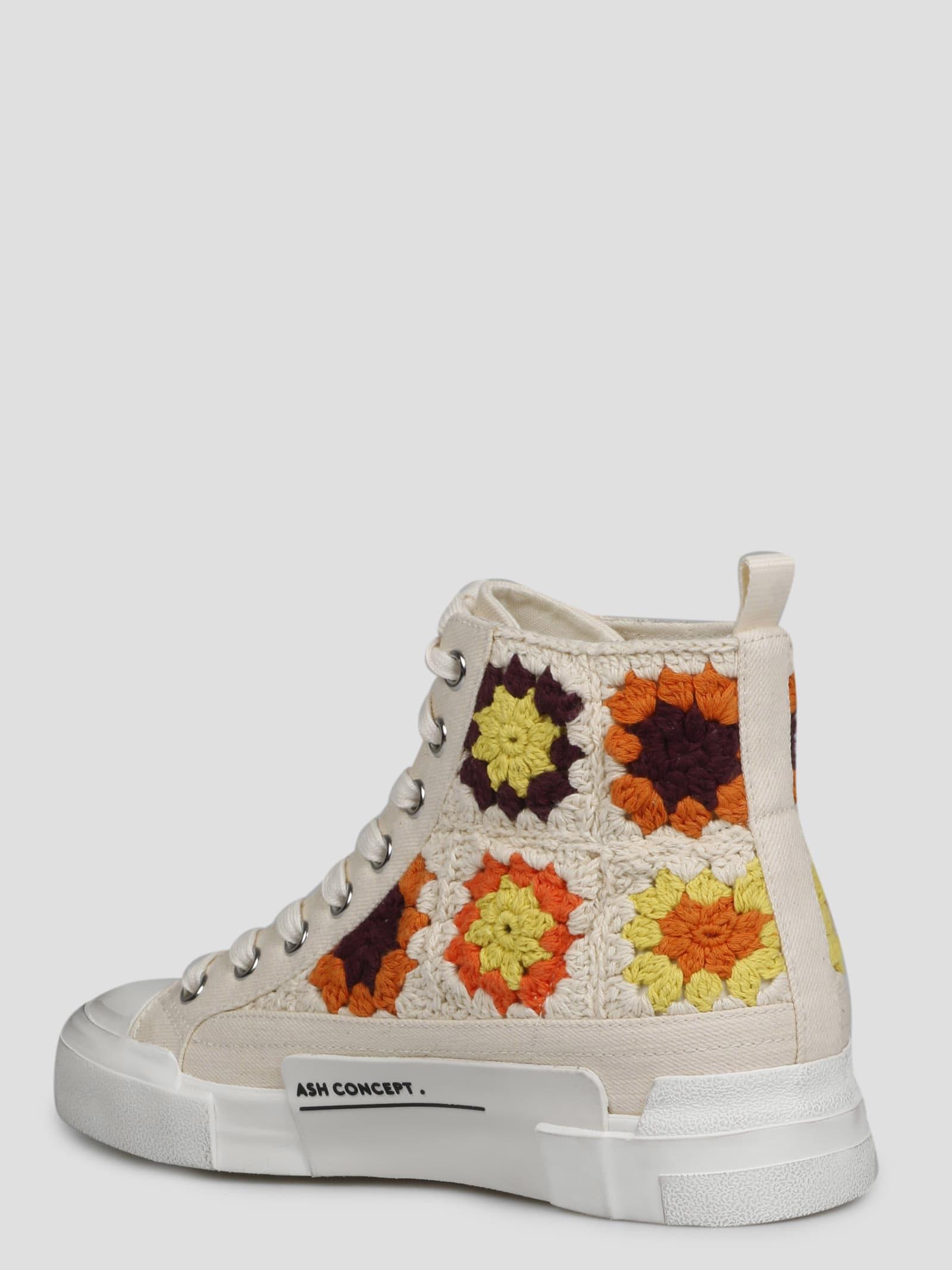Ash Goa Crochet Embroidered Lace-up Sneakers | Lyst