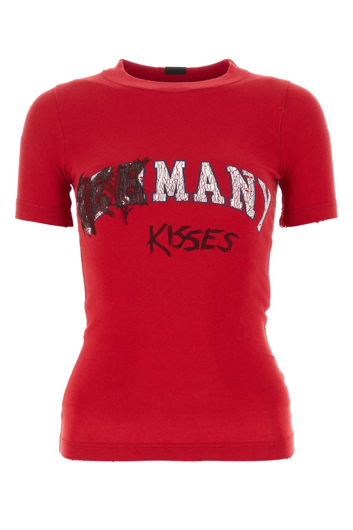Tシャツ・カットソー Balenciaga Red Cropped T-Shirt Keep Calm Balenciaga Red cropped t-shirt Keep Calm | TheDoubleF
